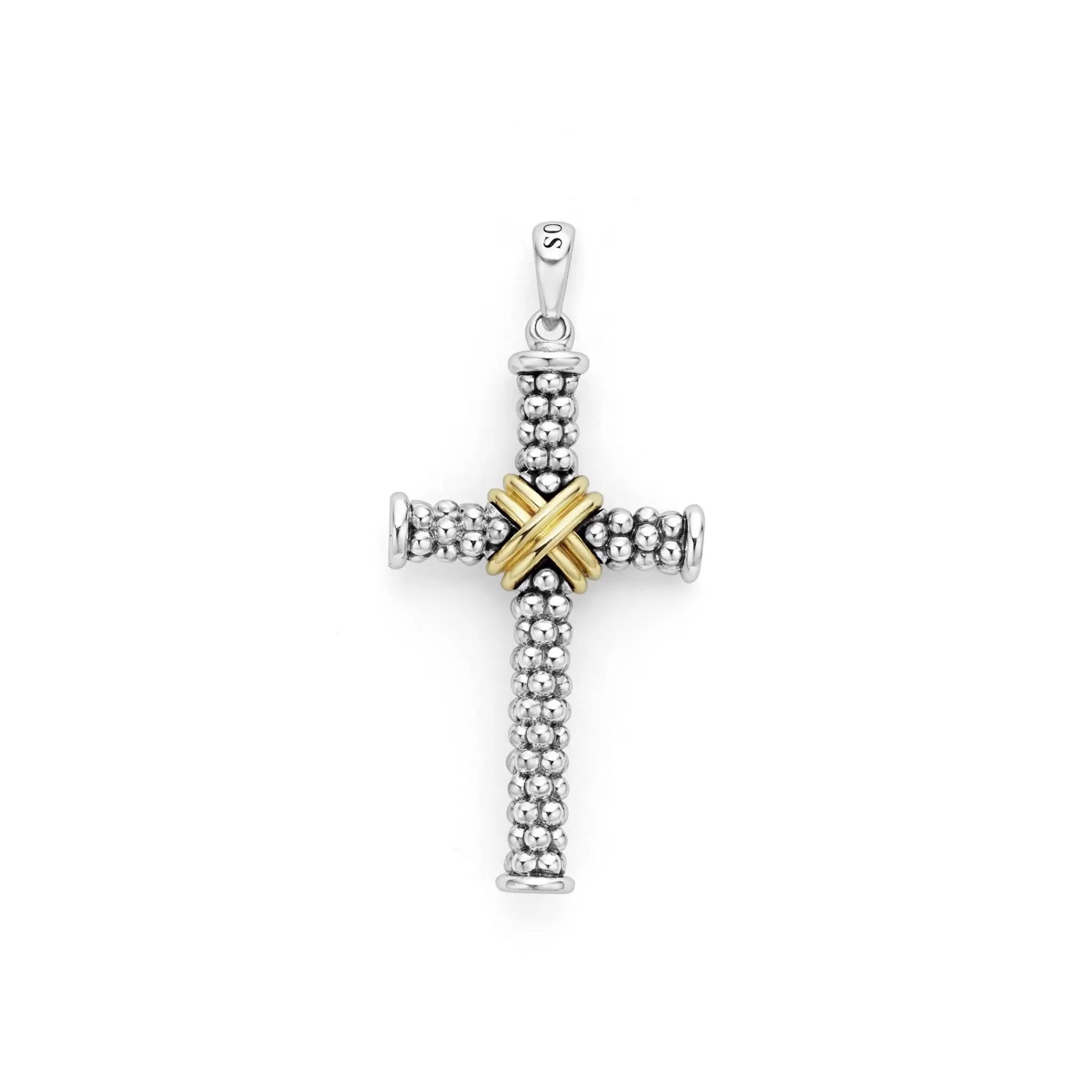 Fashion LAGOS Large Two-Tone Cross Amulet