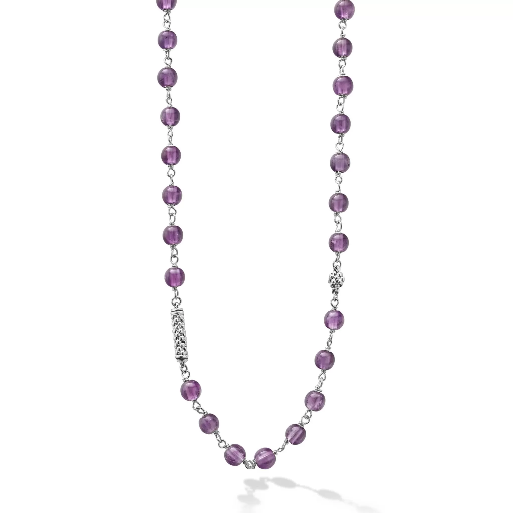 Fashion LAGOS Long Amethyst Beaded Necklace