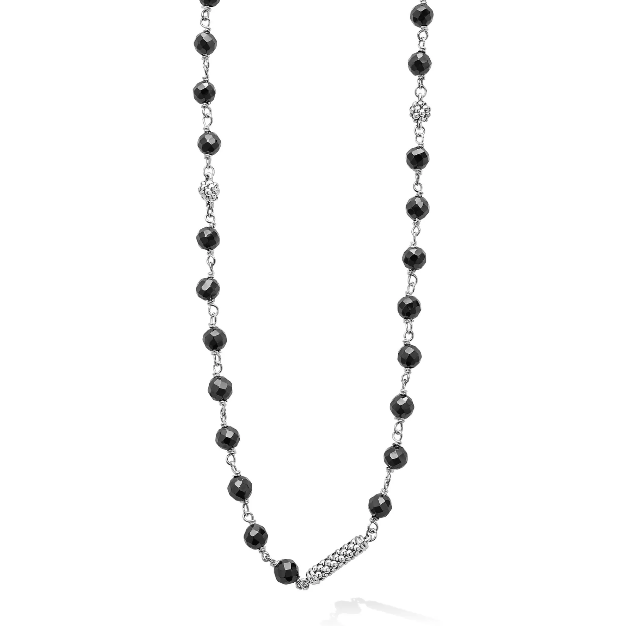 Discount LAGOS Long Black Ceramic Beaded Necklace