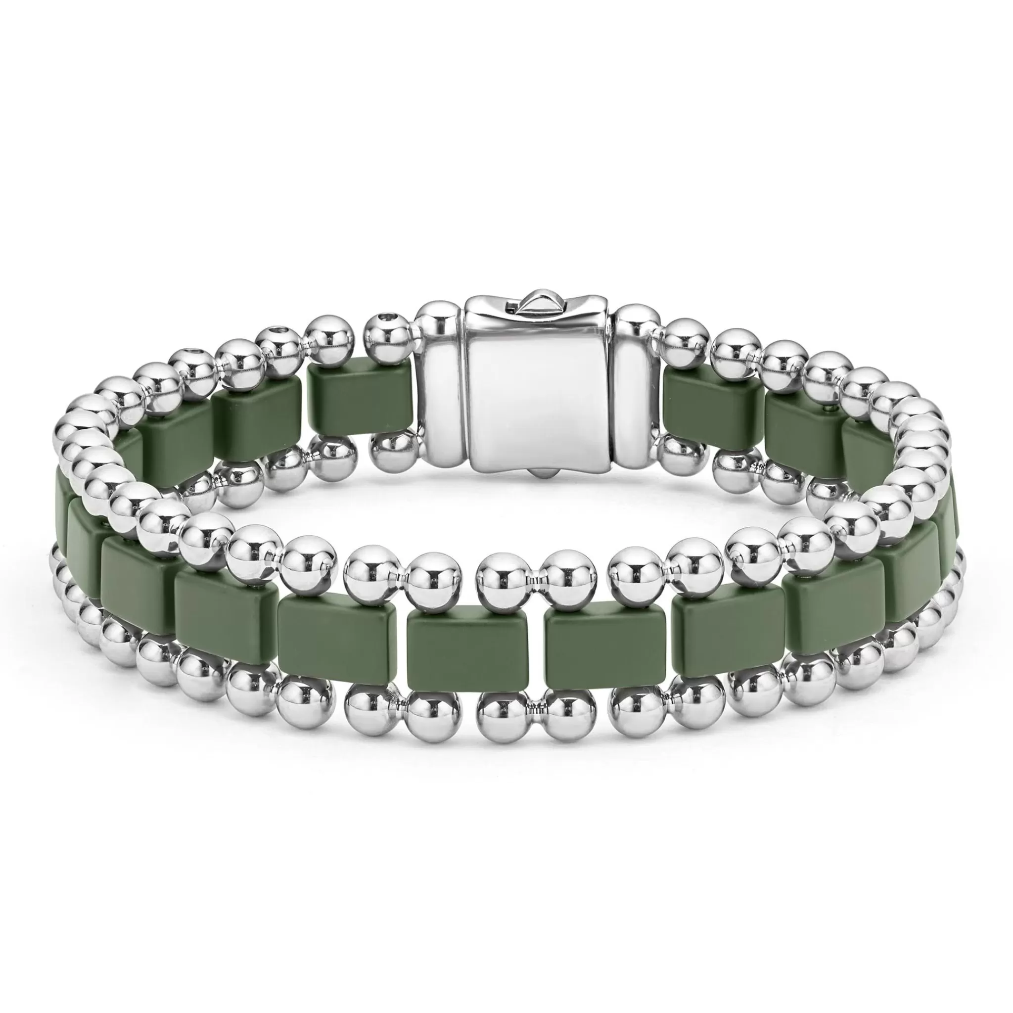 Cheap LAGOS Matte Hunter Green Ceramic Link Bracelet