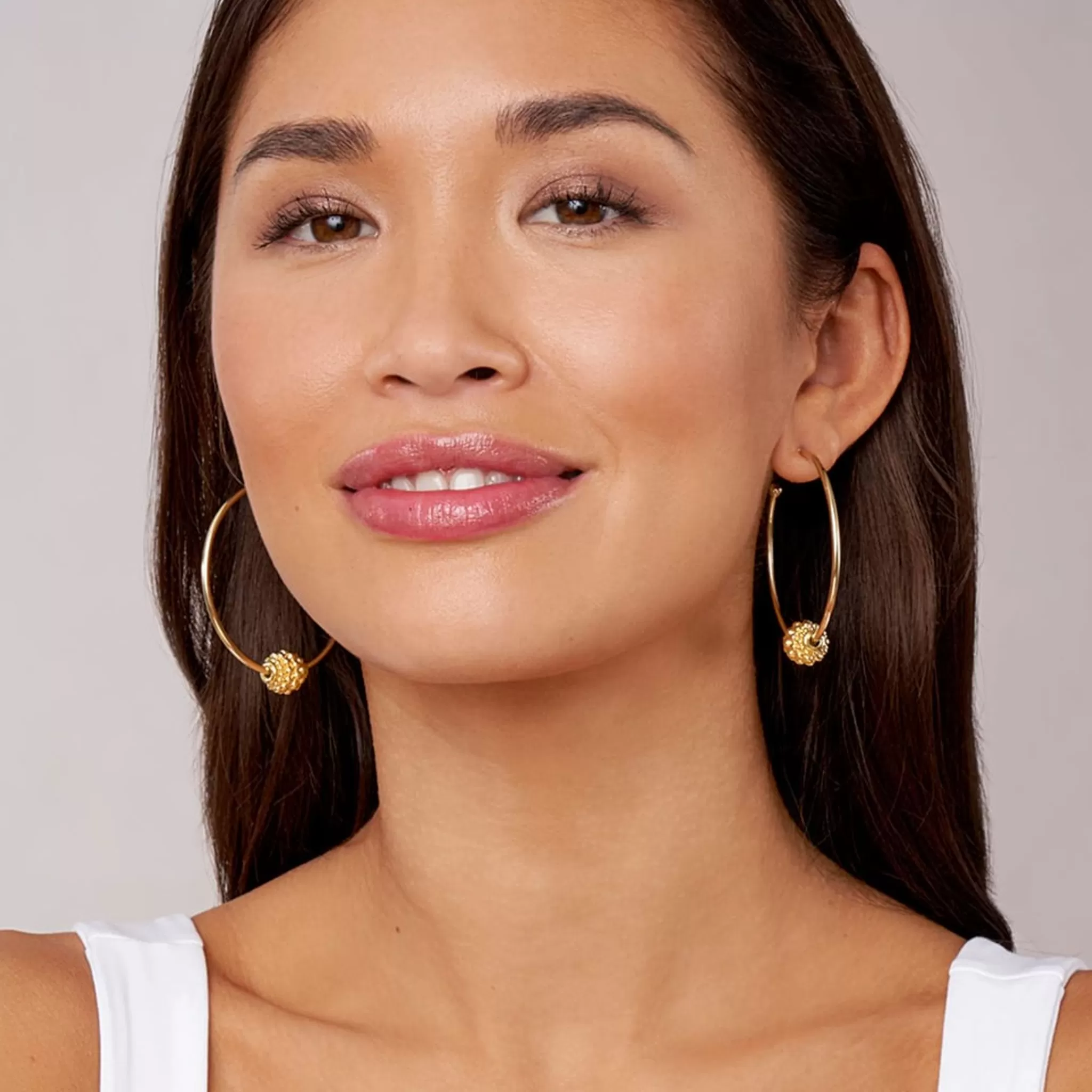 Cheap LAGOS Medium 18K Gold Caviar Ball Hoop Earrings