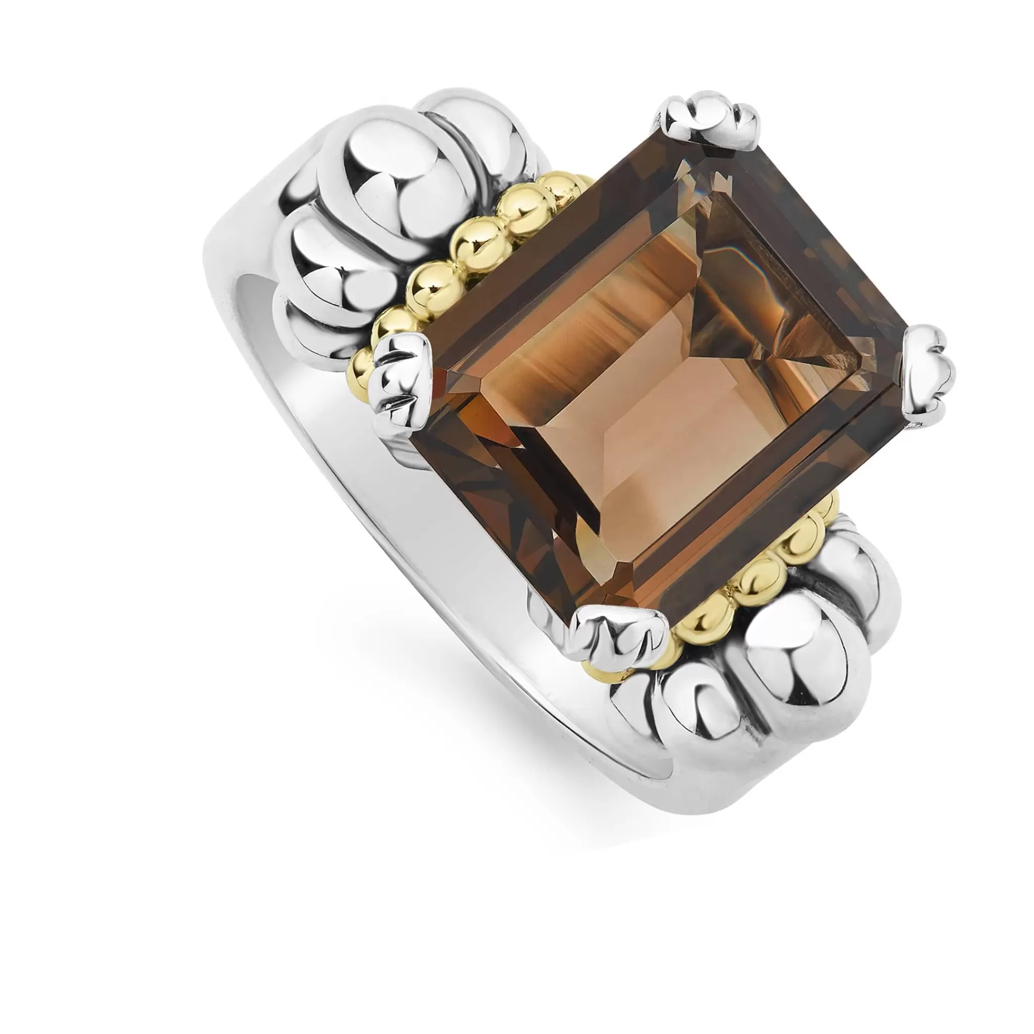 Cheap LAGOS Medium Emerald-Cut Smokey Quartz Ring