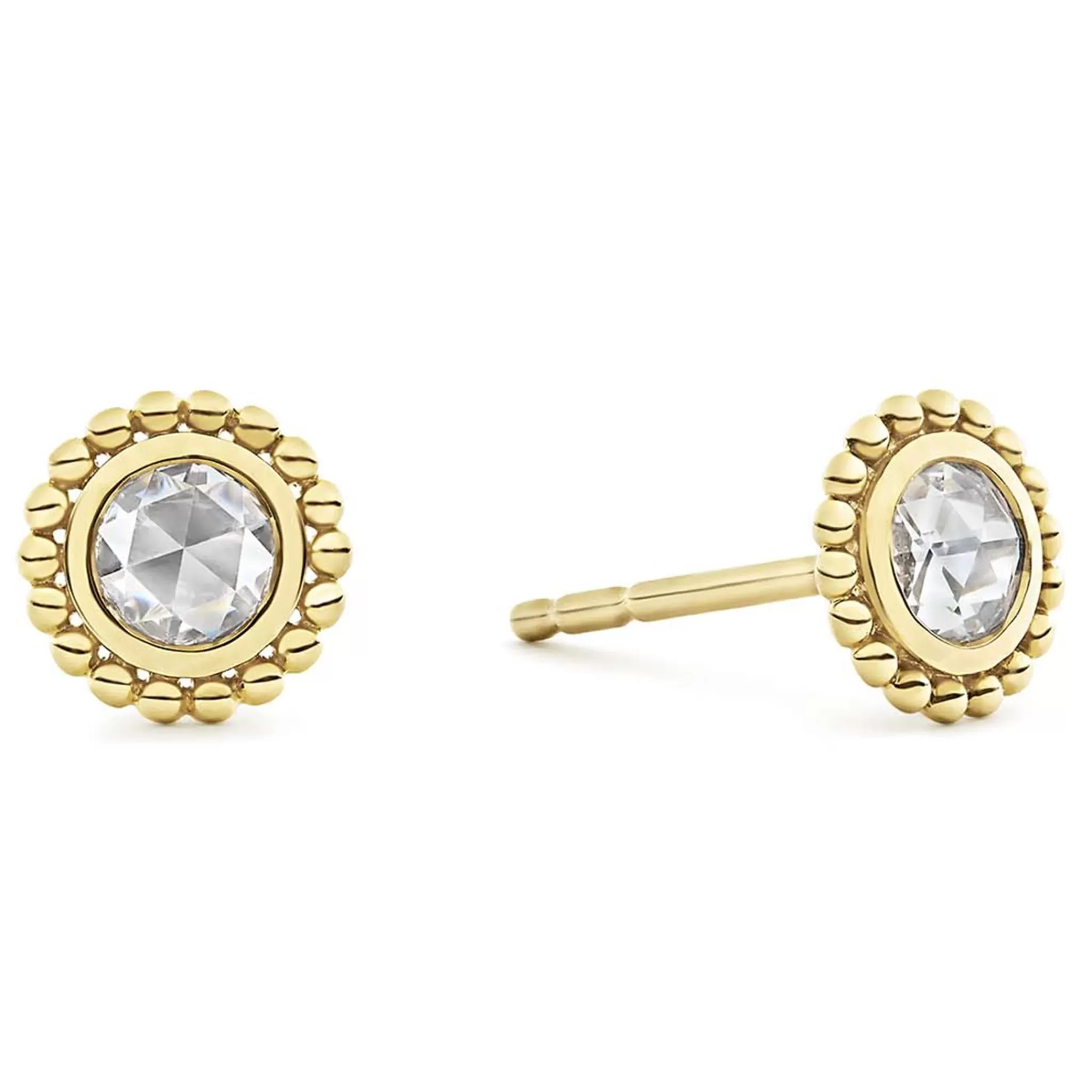 Hot LAGOS Medium Rose Cut Diamond Stud Earrings