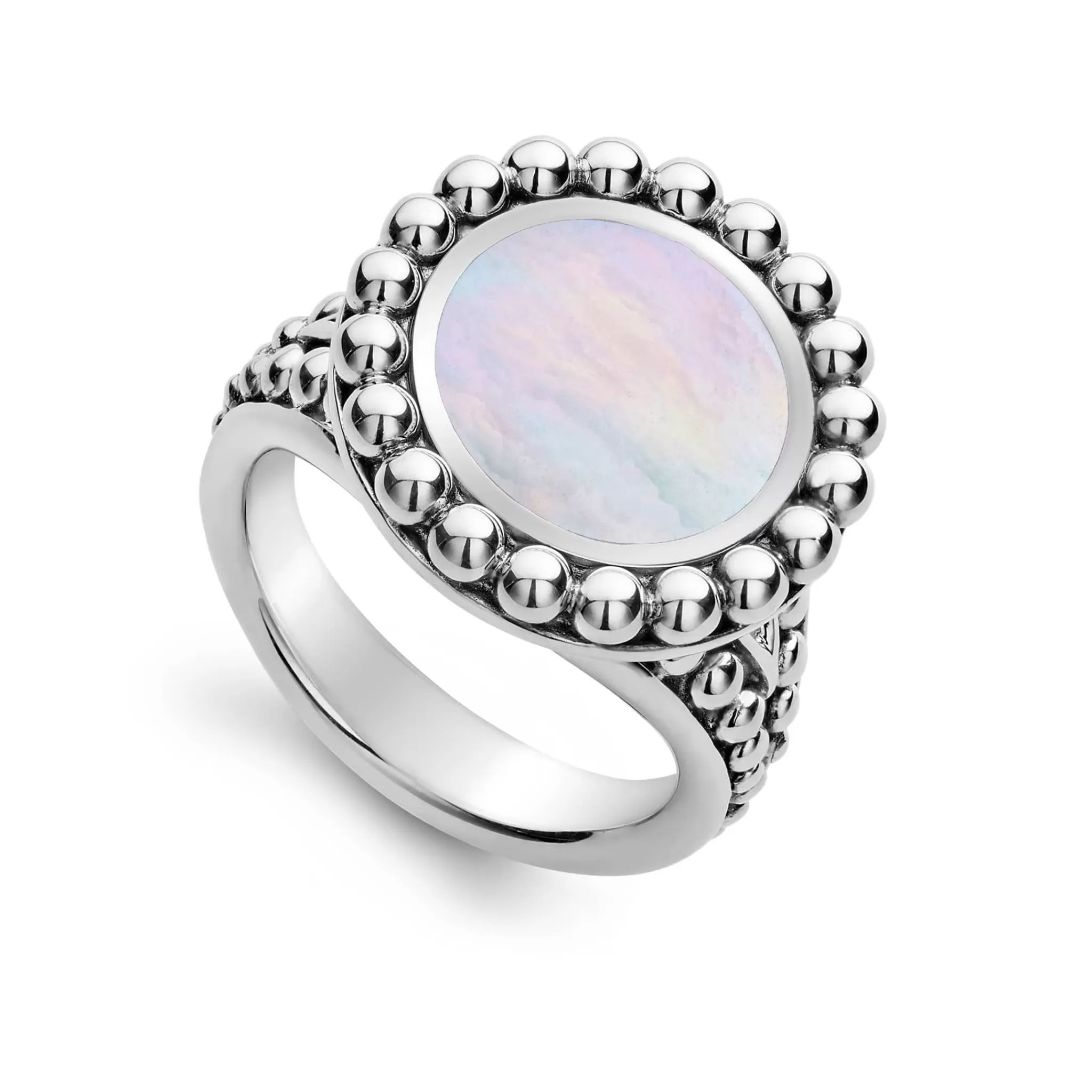 Hot LAGOS Mother Of Pearl Circle Ring