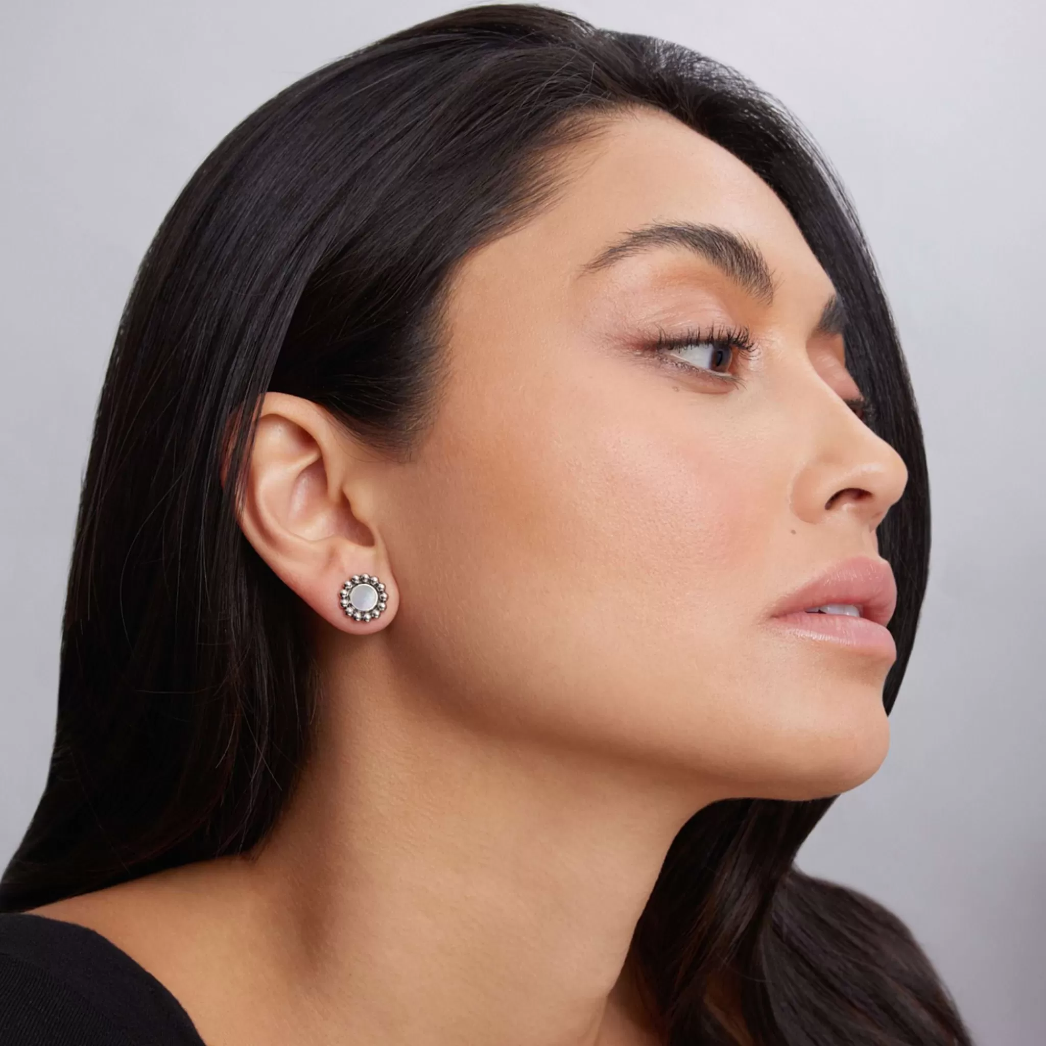 Clearance LAGOS Mother Of Pearl Circle Stud Earrings