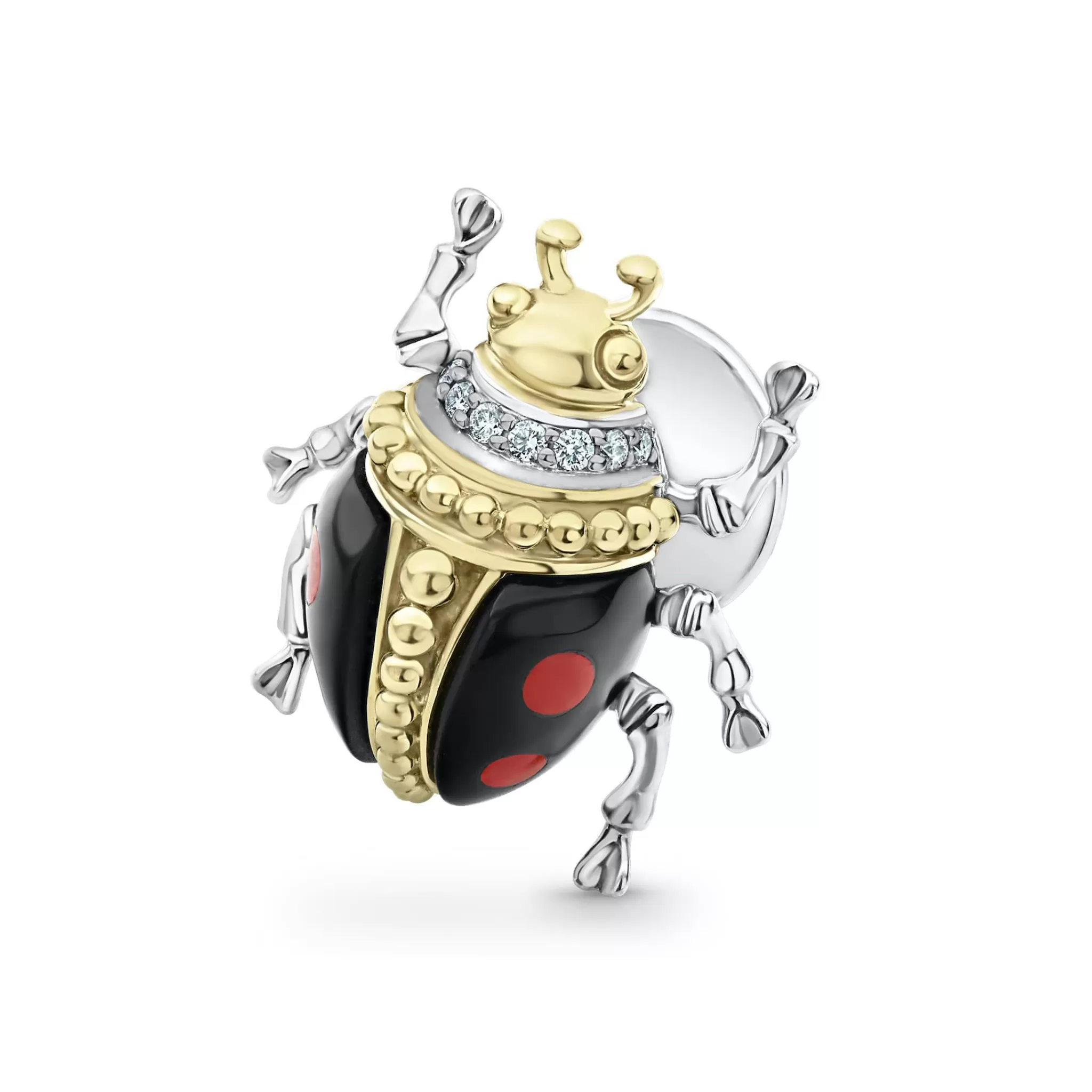 Fashion LAGOS Onyx Beetle Diamond Pin