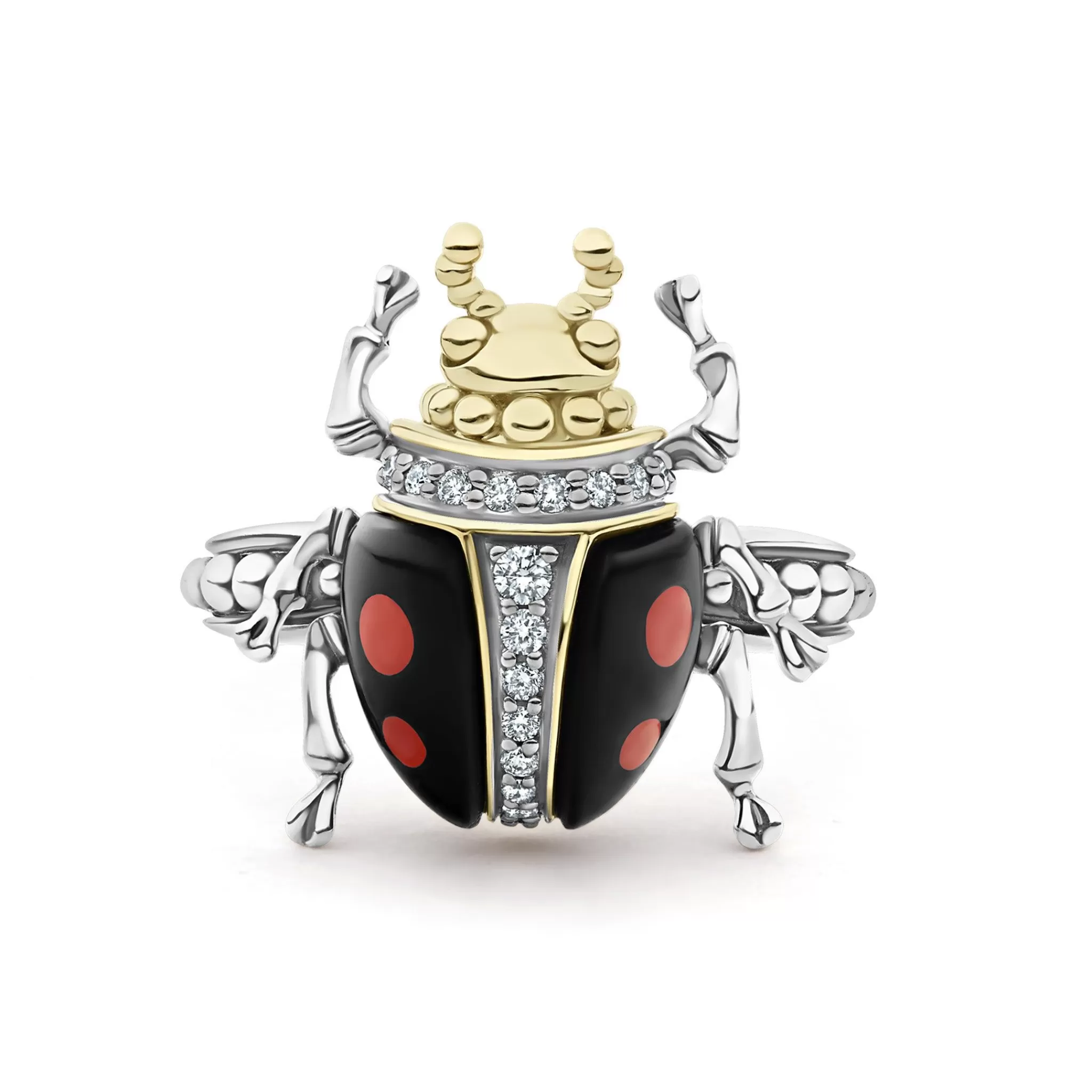 New LAGOS Onyx Beetle Diamond Ring