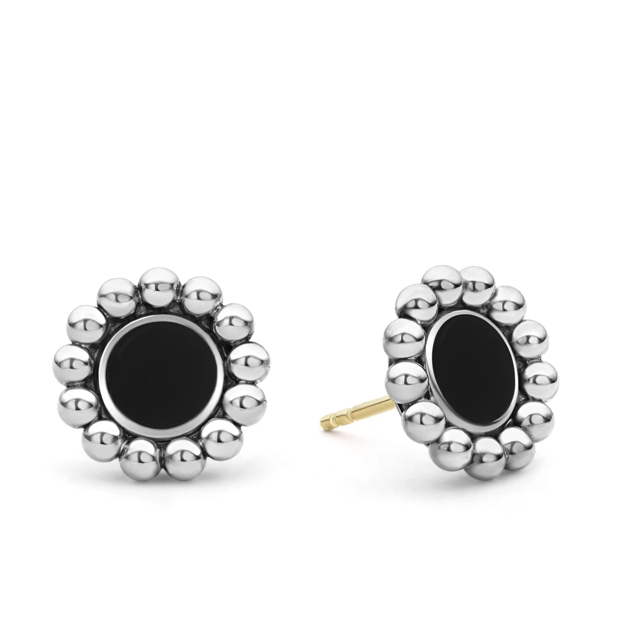 New LAGOS Onyx Circle Stud Earrings