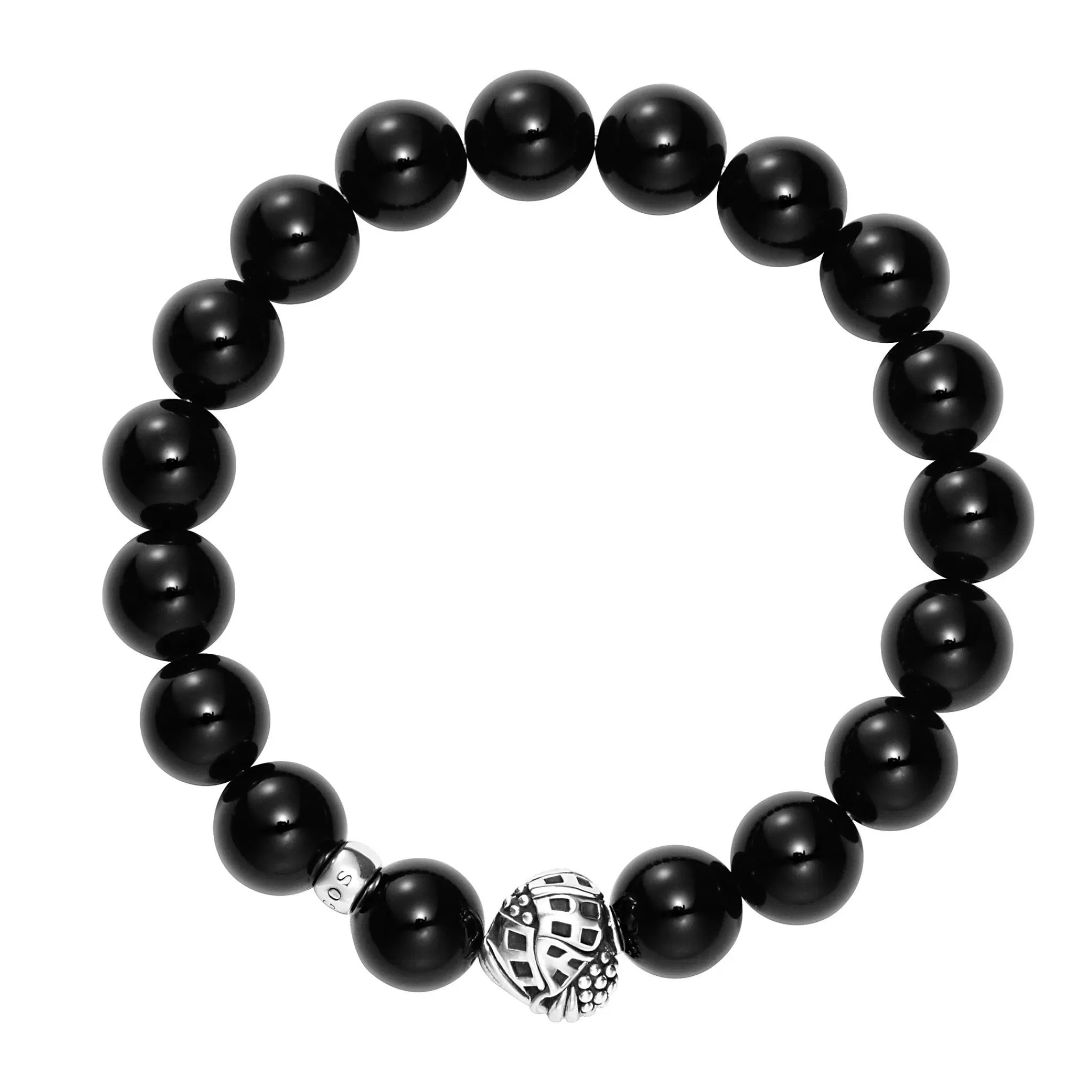 Discount LAGOS Onyx Silver Station Bead Bracelet