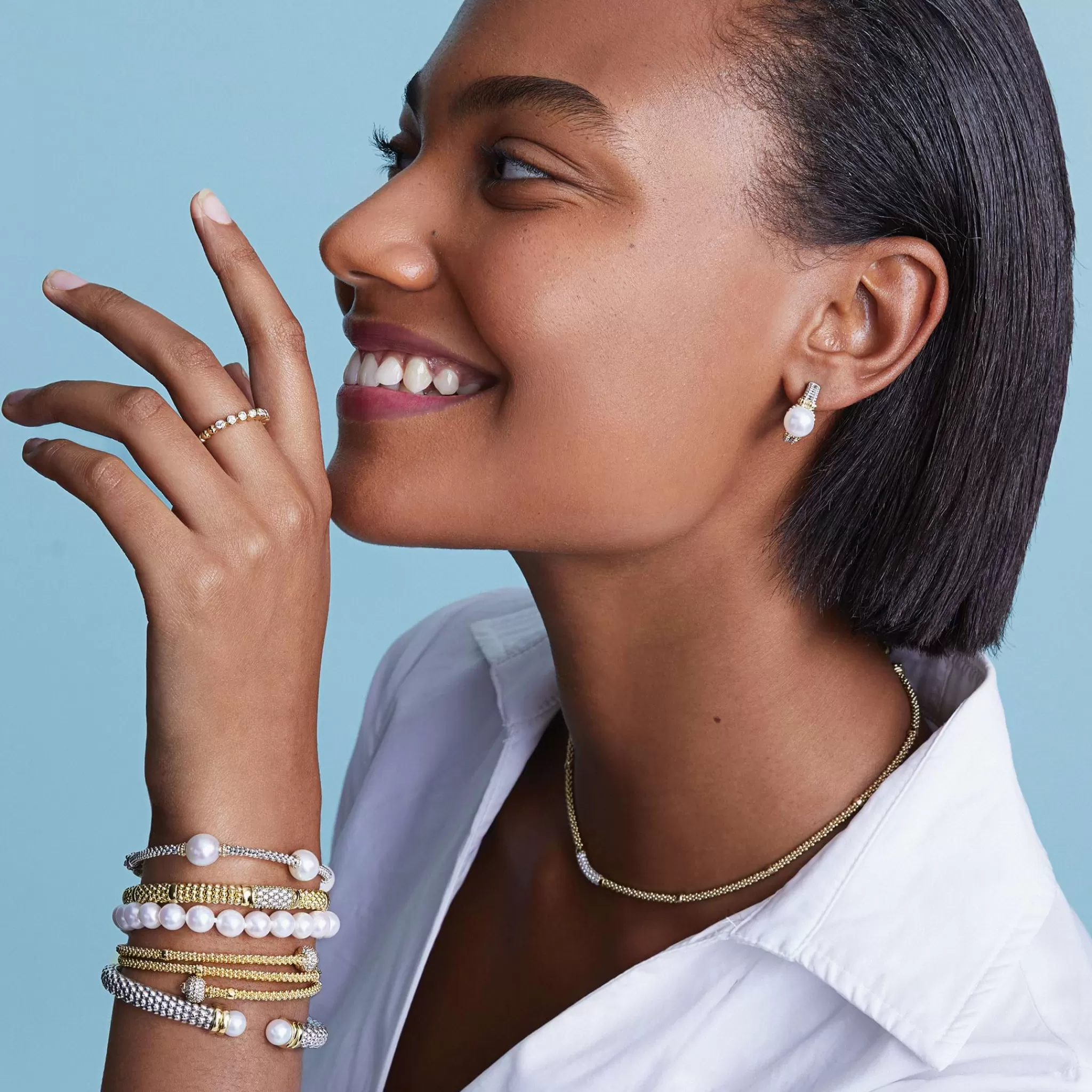 Cheap LAGOS Pearl Cuff Bracelet