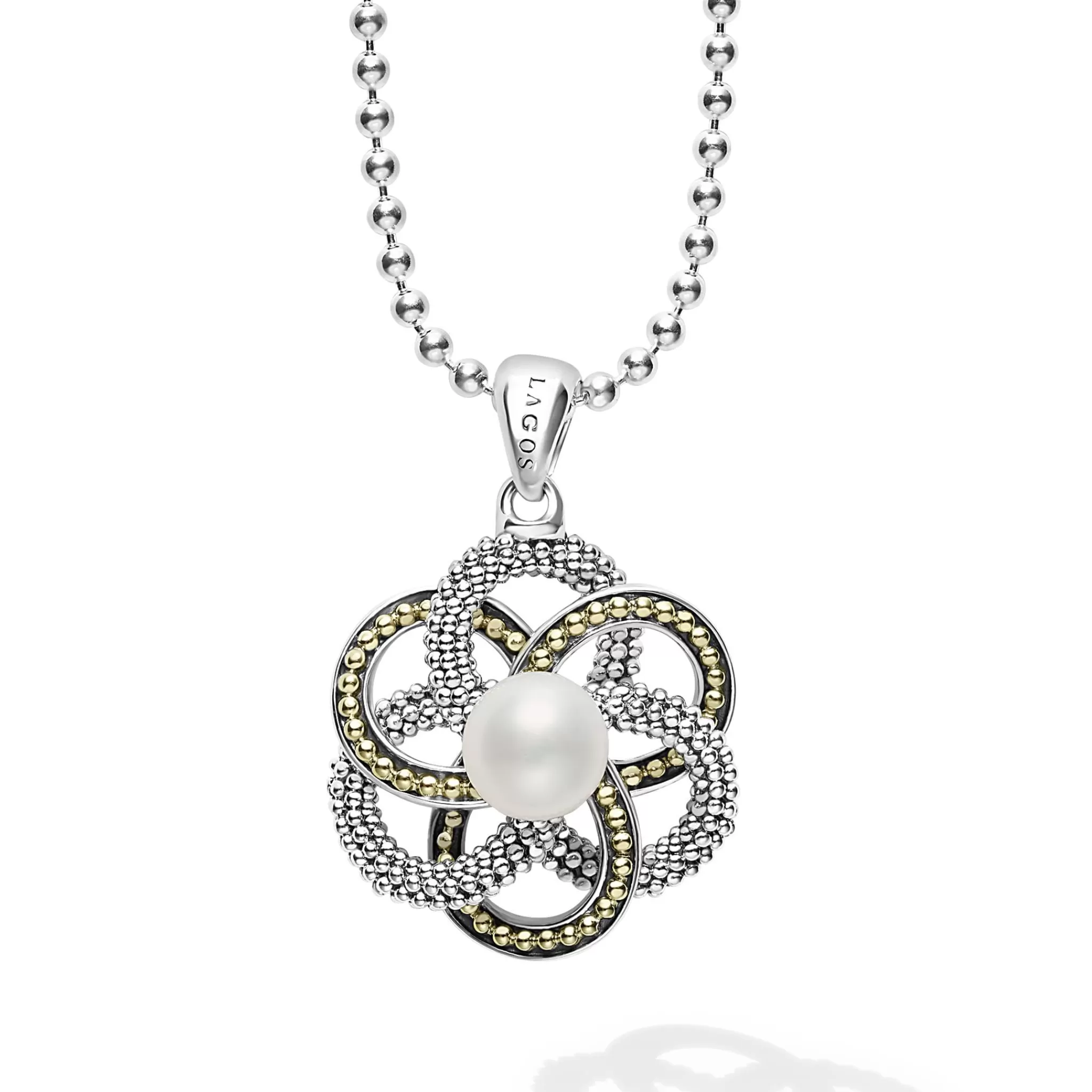 Clearance LAGOS Pearl Love Knot Pendant Necklace