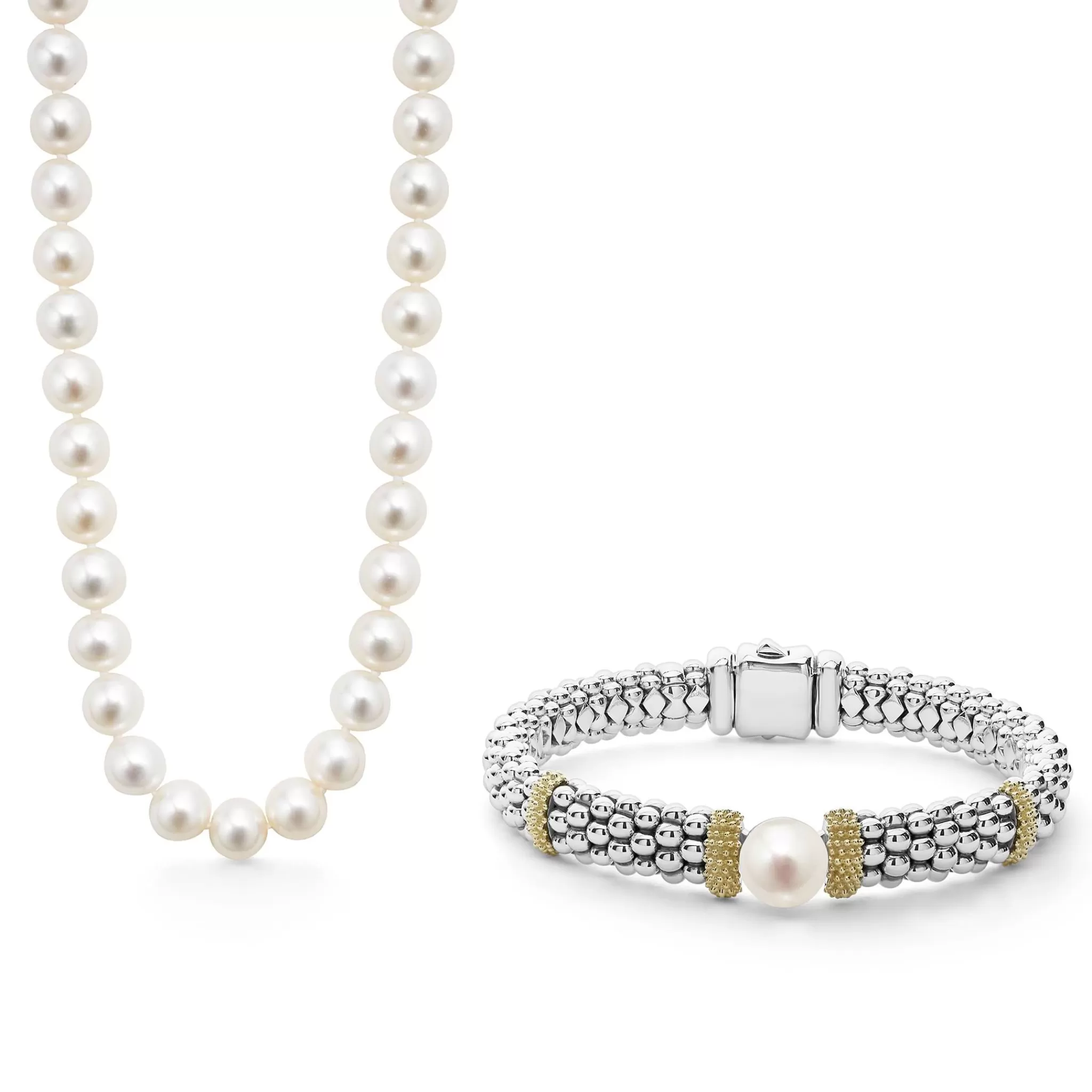 Flash Sale LAGOS Pearl Necklace And Bracelet Gift Set