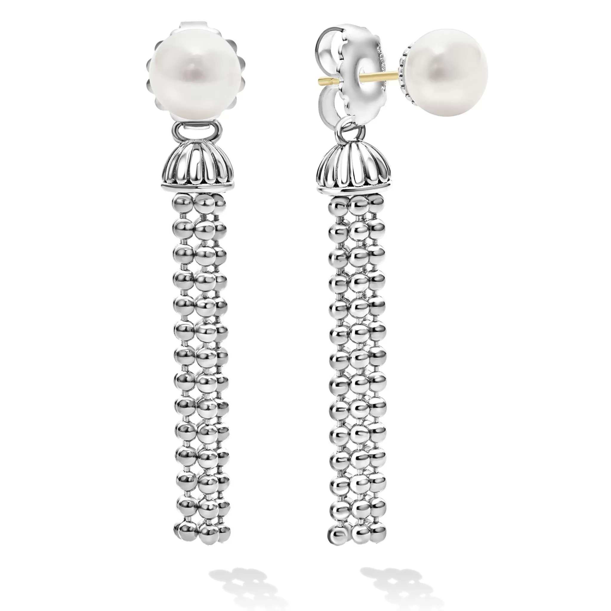 Fashion LAGOS Pearl Tassel Drop Earrings