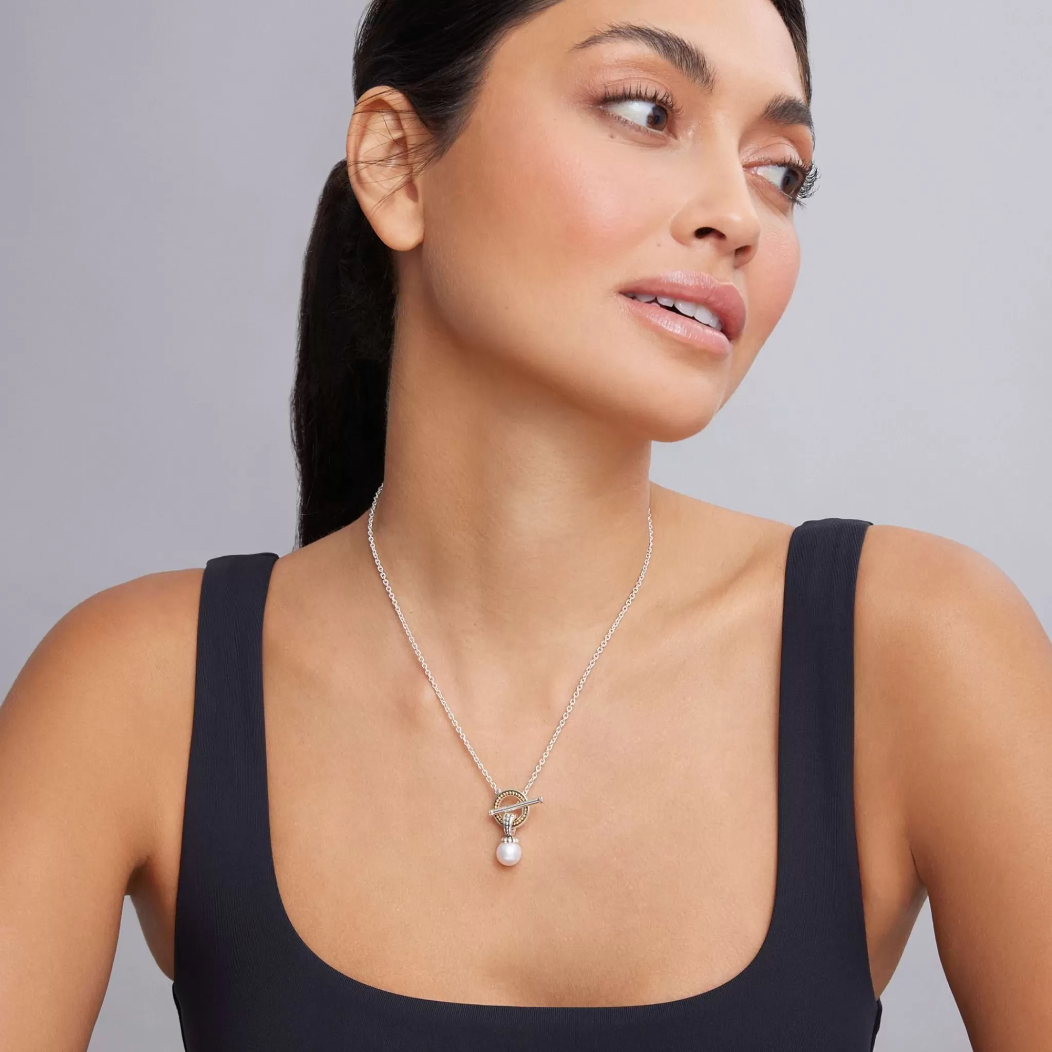 Cheap LAGOS Pearl Toggle Pendant Necklace