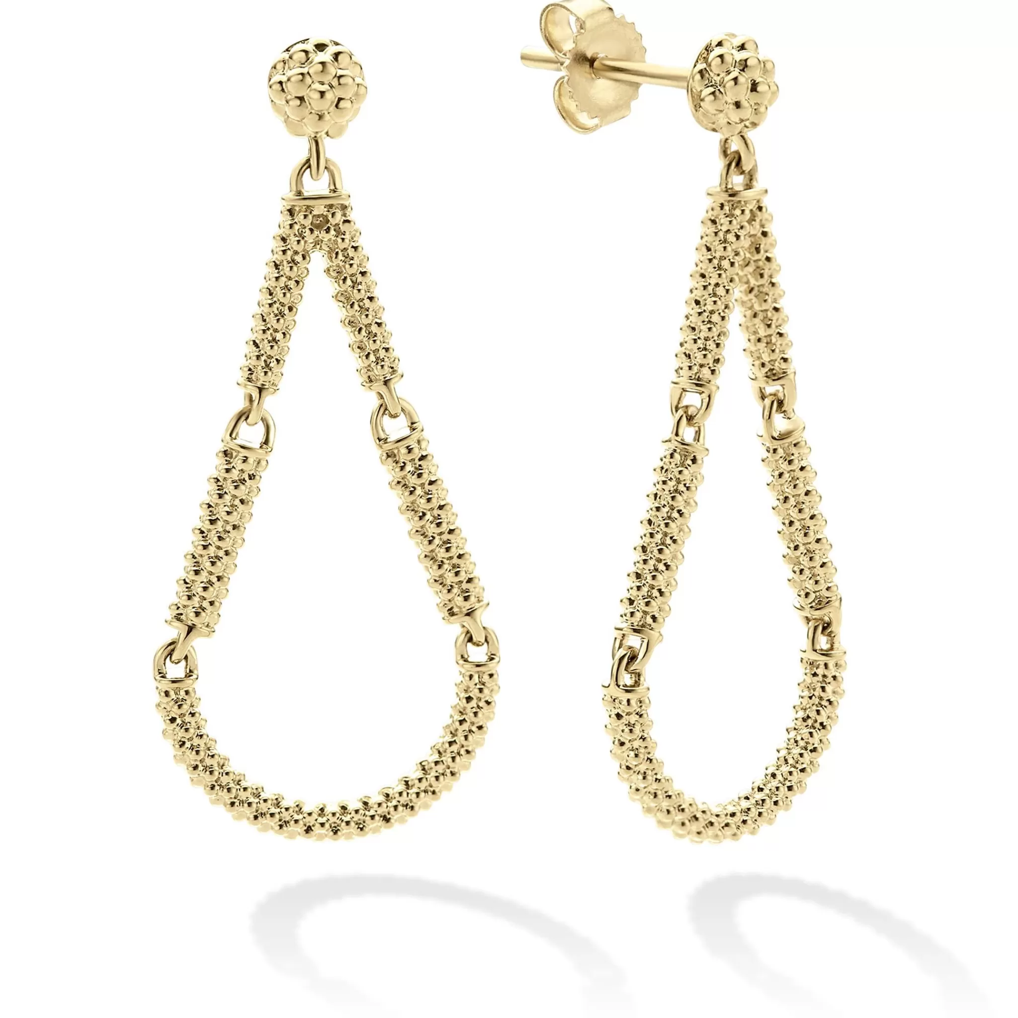 Shop LAGOS Petite 18K Gold Superfine Caviar Tear Drop Earrings