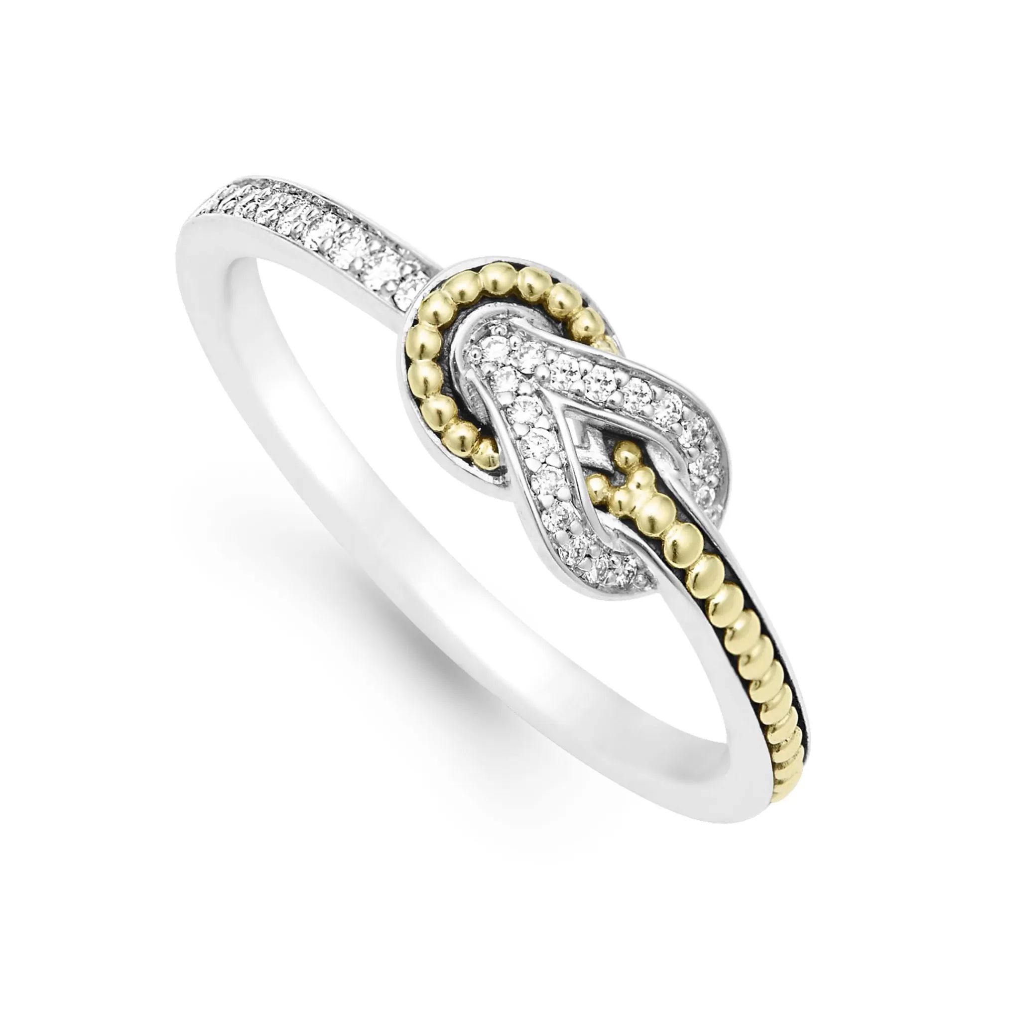 Discount LAGOS Petite Two-Tone Knot Diamond Ring