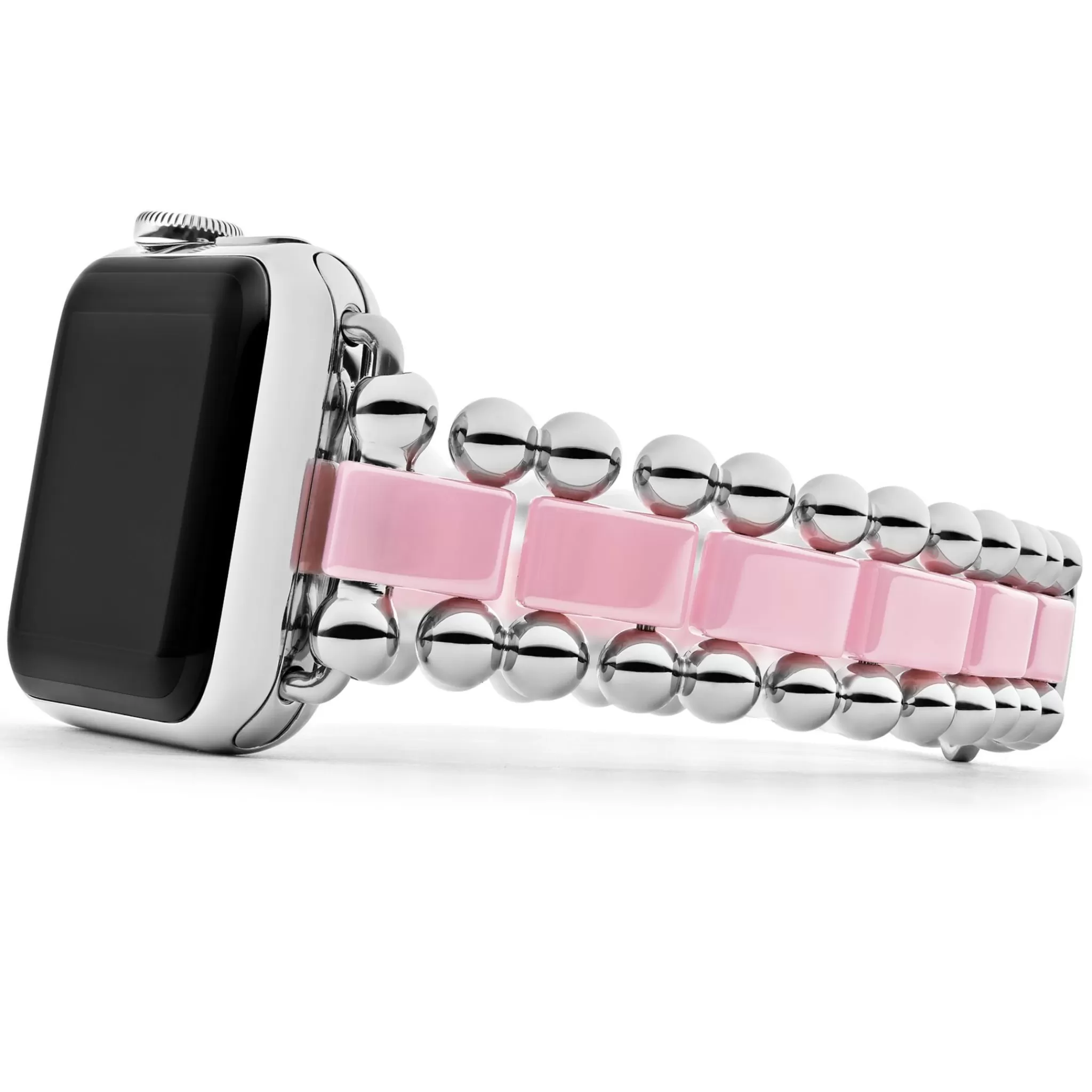 Fashion LAGOS Pink Ceramic And Stainless Steel Watch Bracelet-38-45Mm