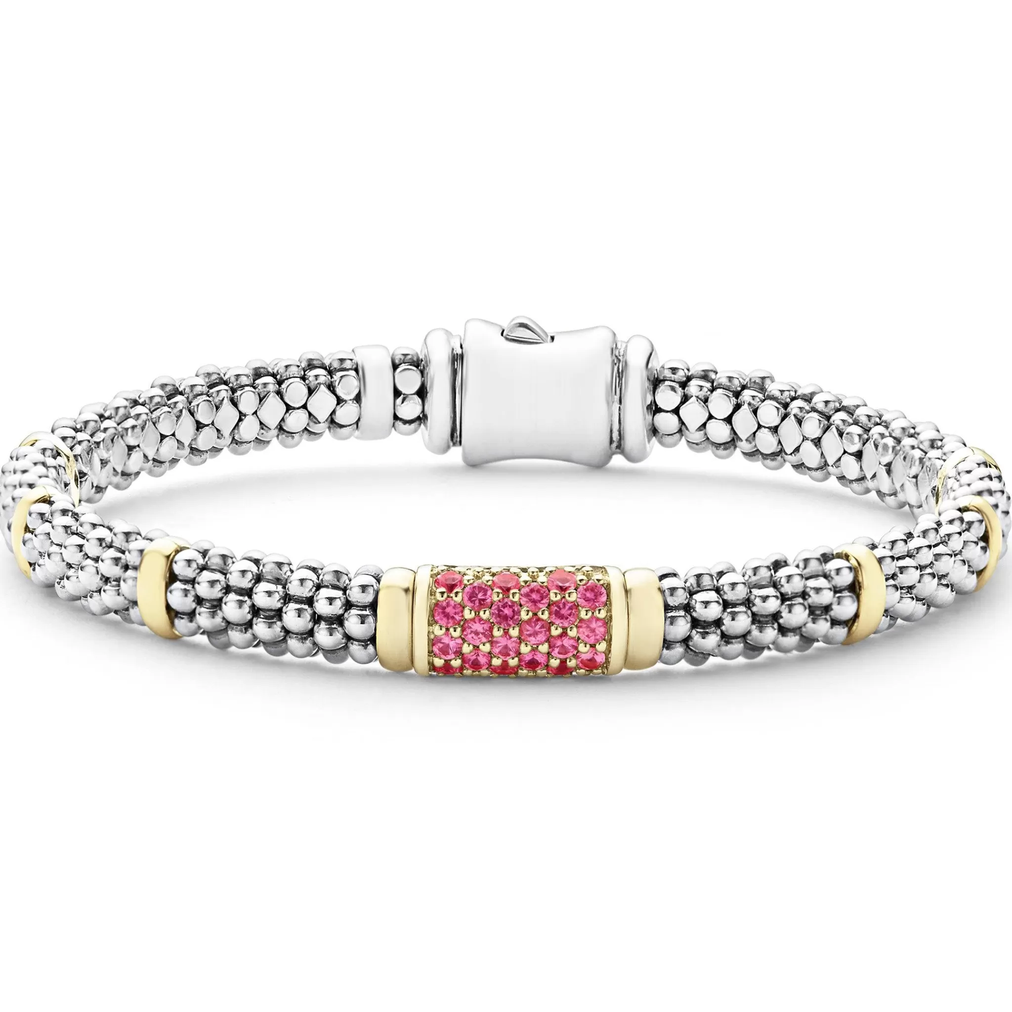 Hot LAGOS Pink Sapphire Caviar Bracelet | 6Mm