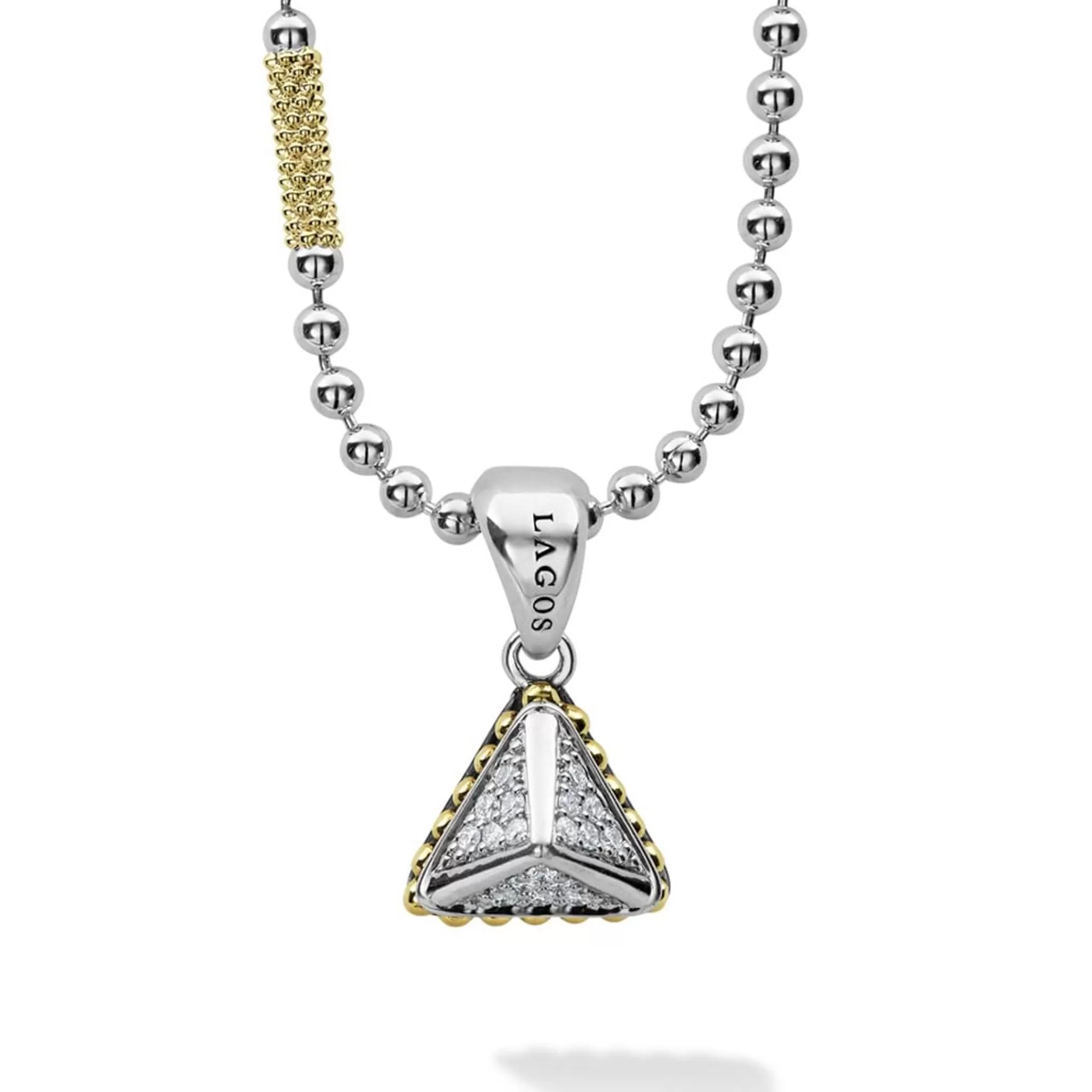 Shop LAGOS Pyramid Diamond Pendant Necklace