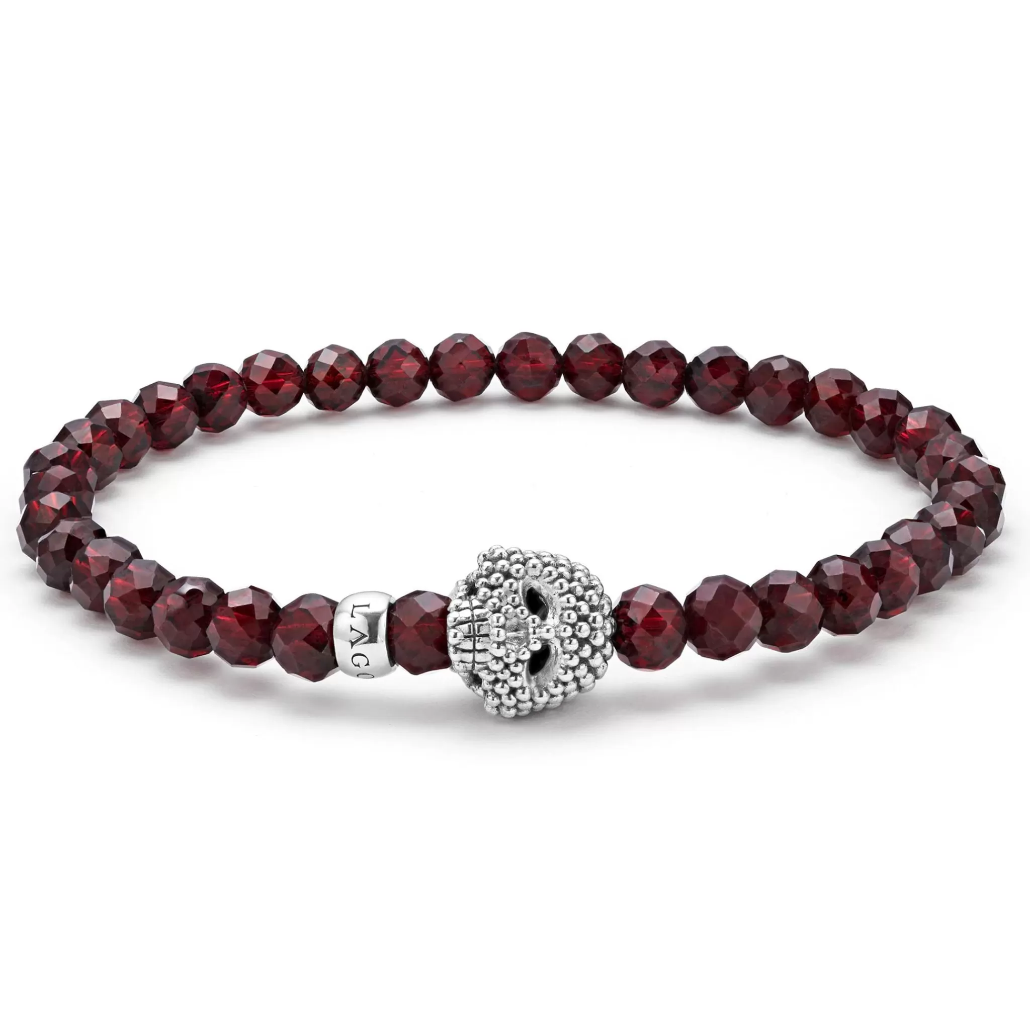 Online LAGOS Red Garnet Skull Bracelet