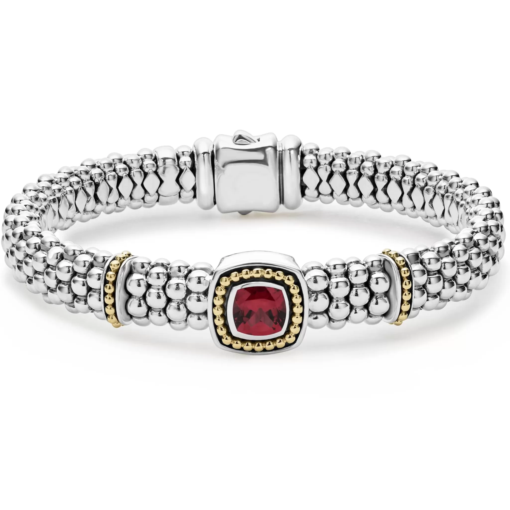 Clearance LAGOS Rhodolite Garnet Caviar Bracelet | 9Mm