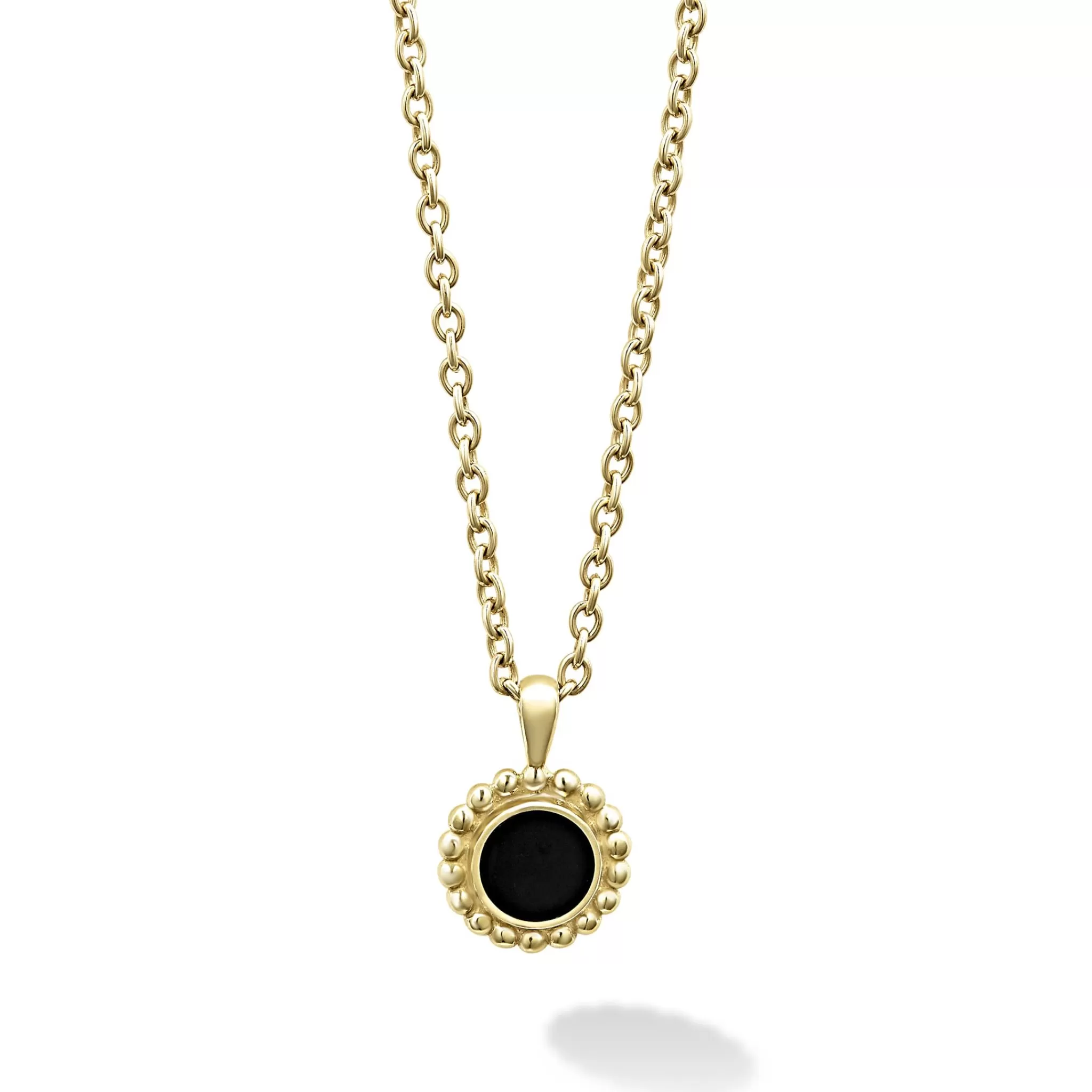 Fashion LAGOS Round Onyx Pendant Necklace