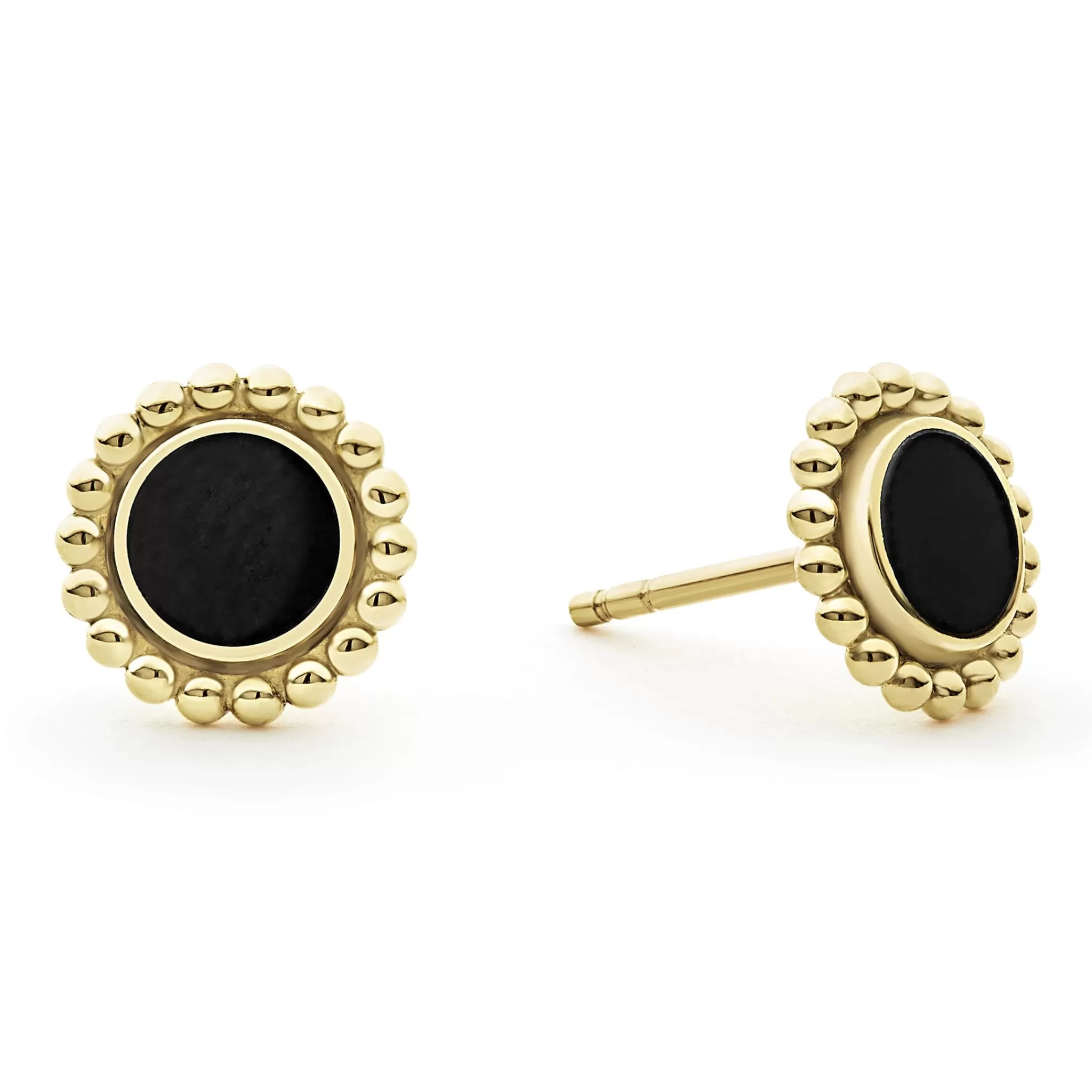 Cheap LAGOS Round Onyx Stud Earrings