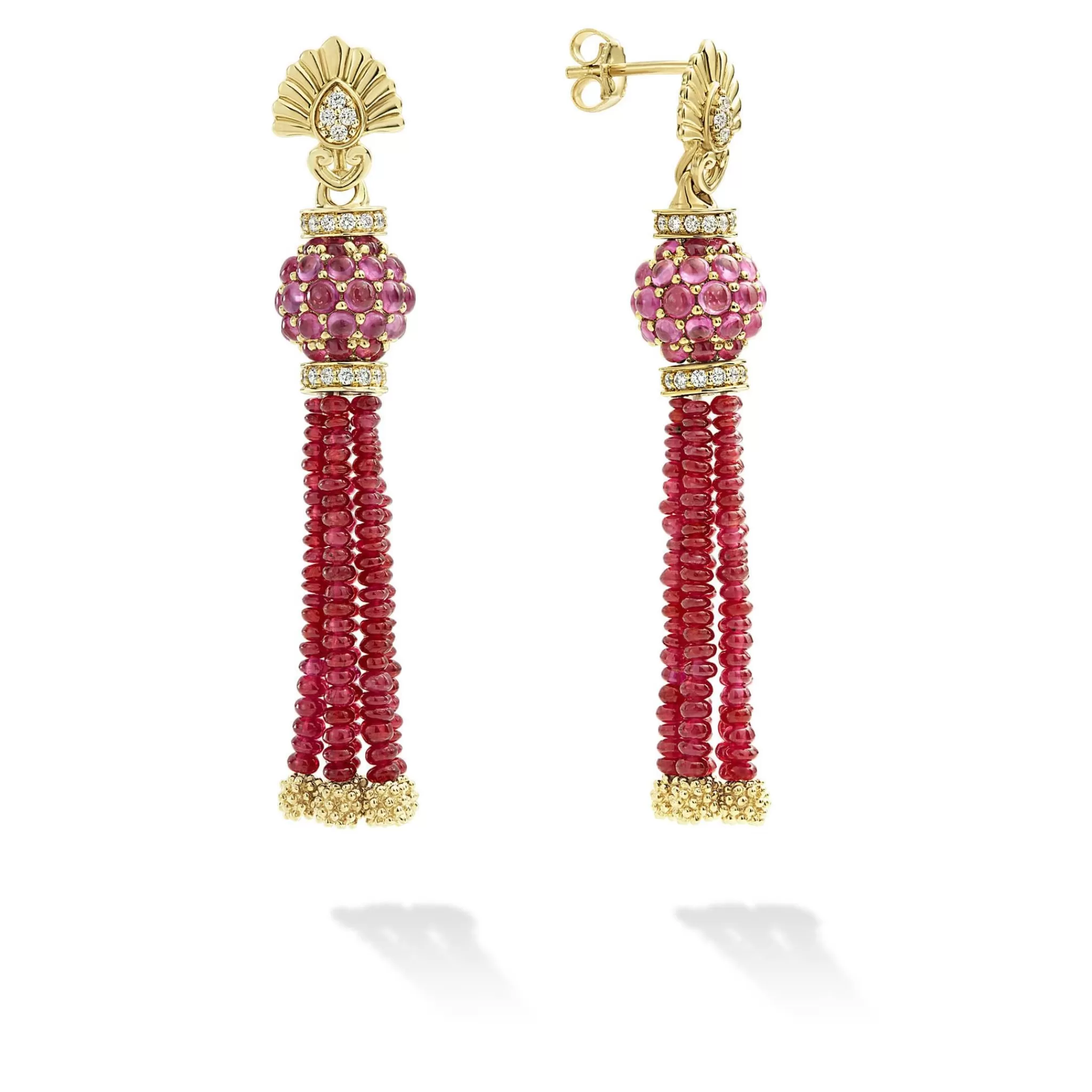 Sale LAGOS Ruby And Diamond Tassel Drop Earrings