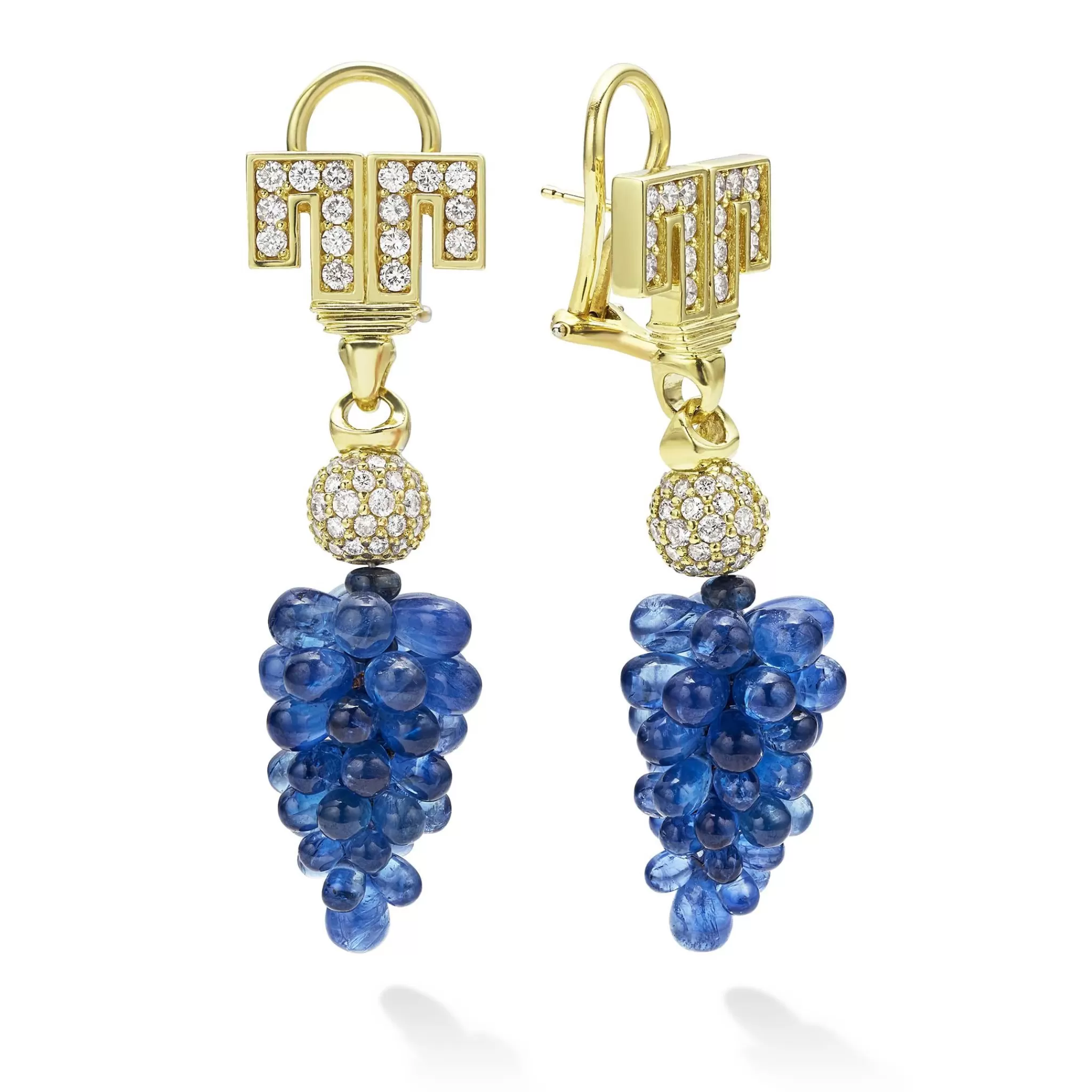 Fashion LAGOS Sapphire Diamond Drop Earrings