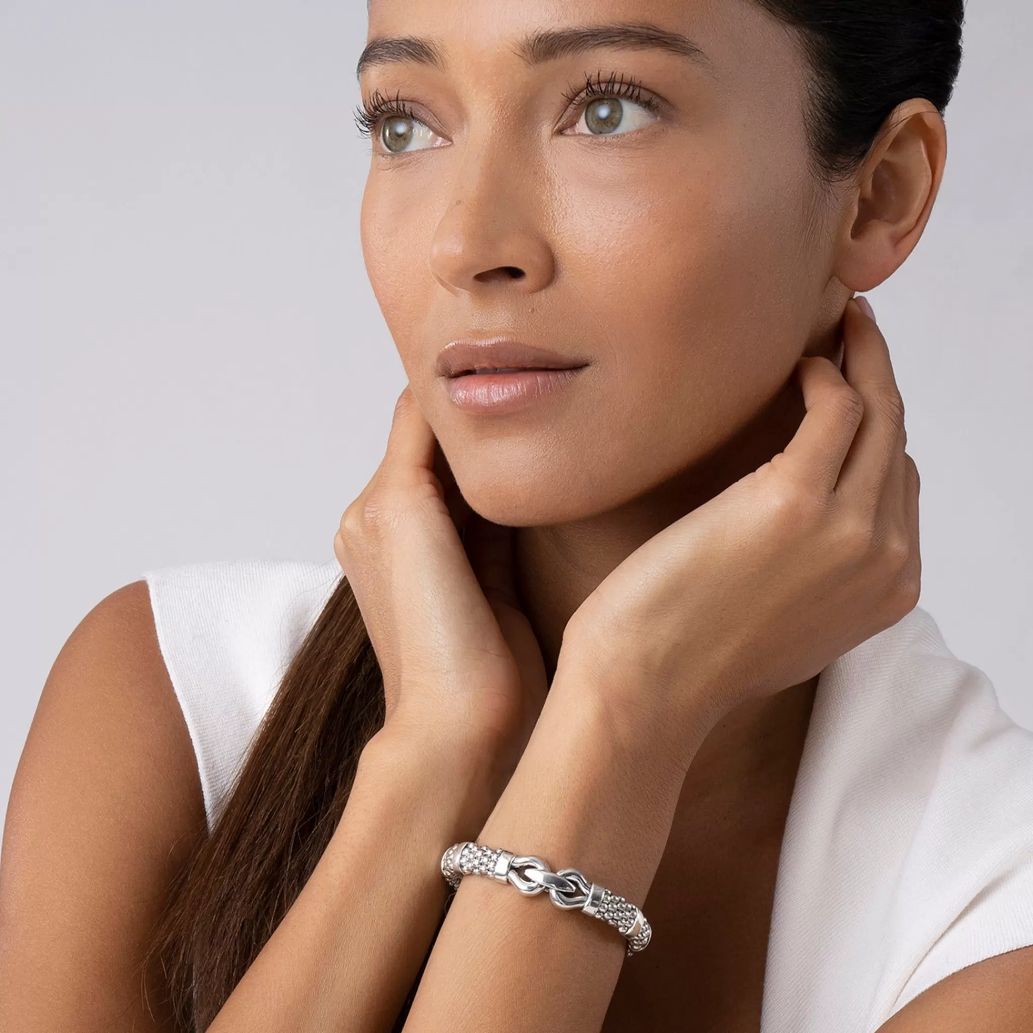 Flash Sale LAGOS Silver Caviar Buckle Bracelet | 9Mm