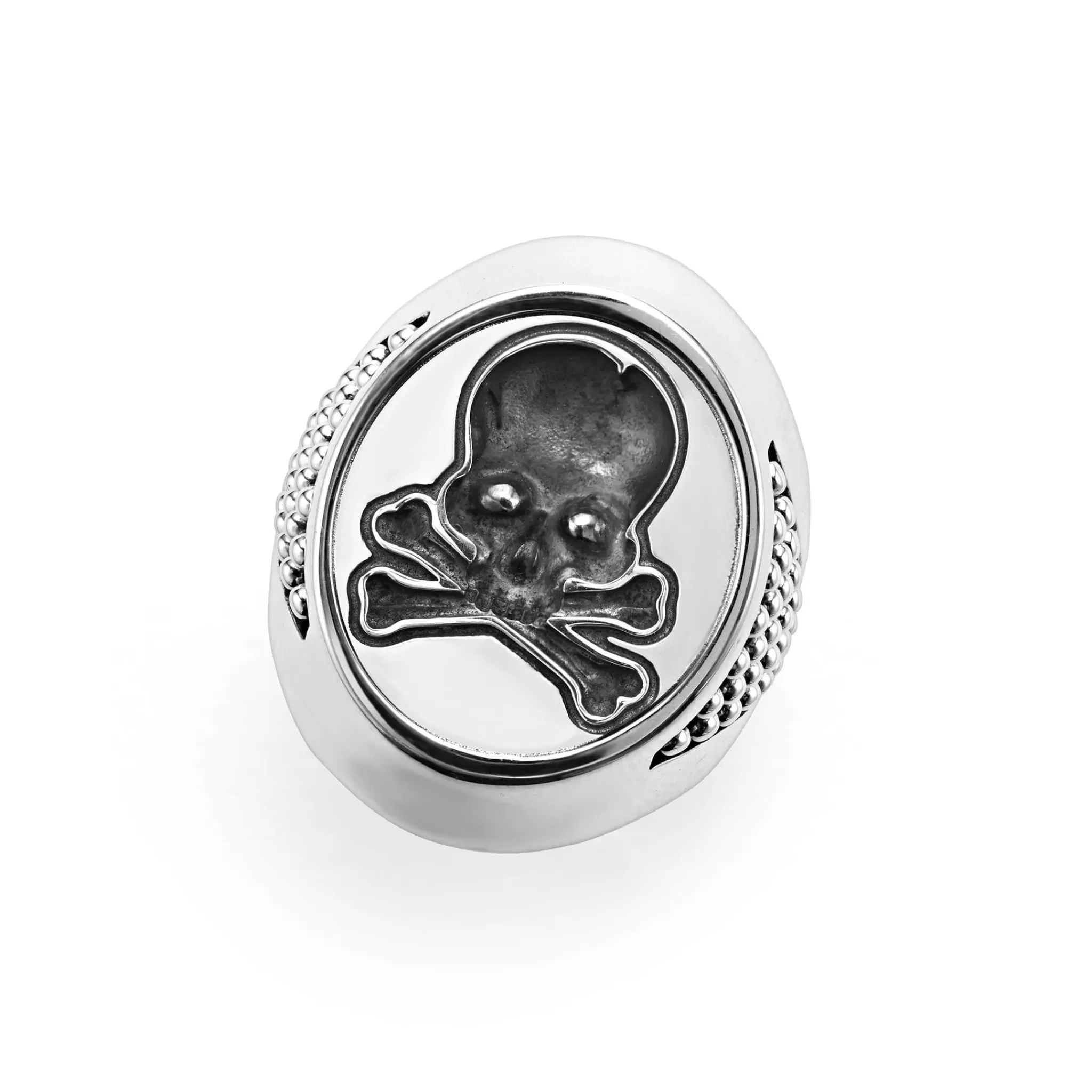 Sale LAGOS Silver Skull Signet Ring