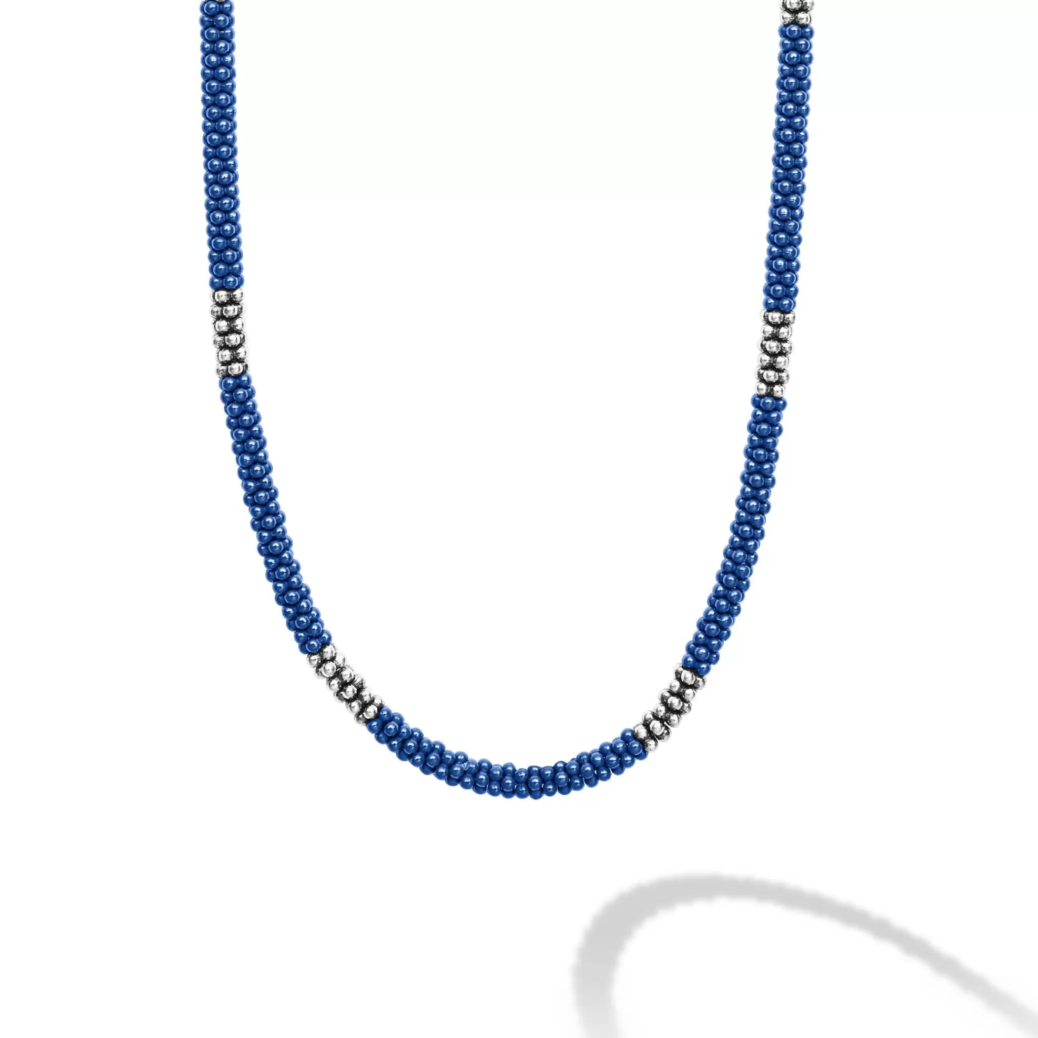 Shop LAGOS Silver Station Ceramic Beaded Necklace 3Mm