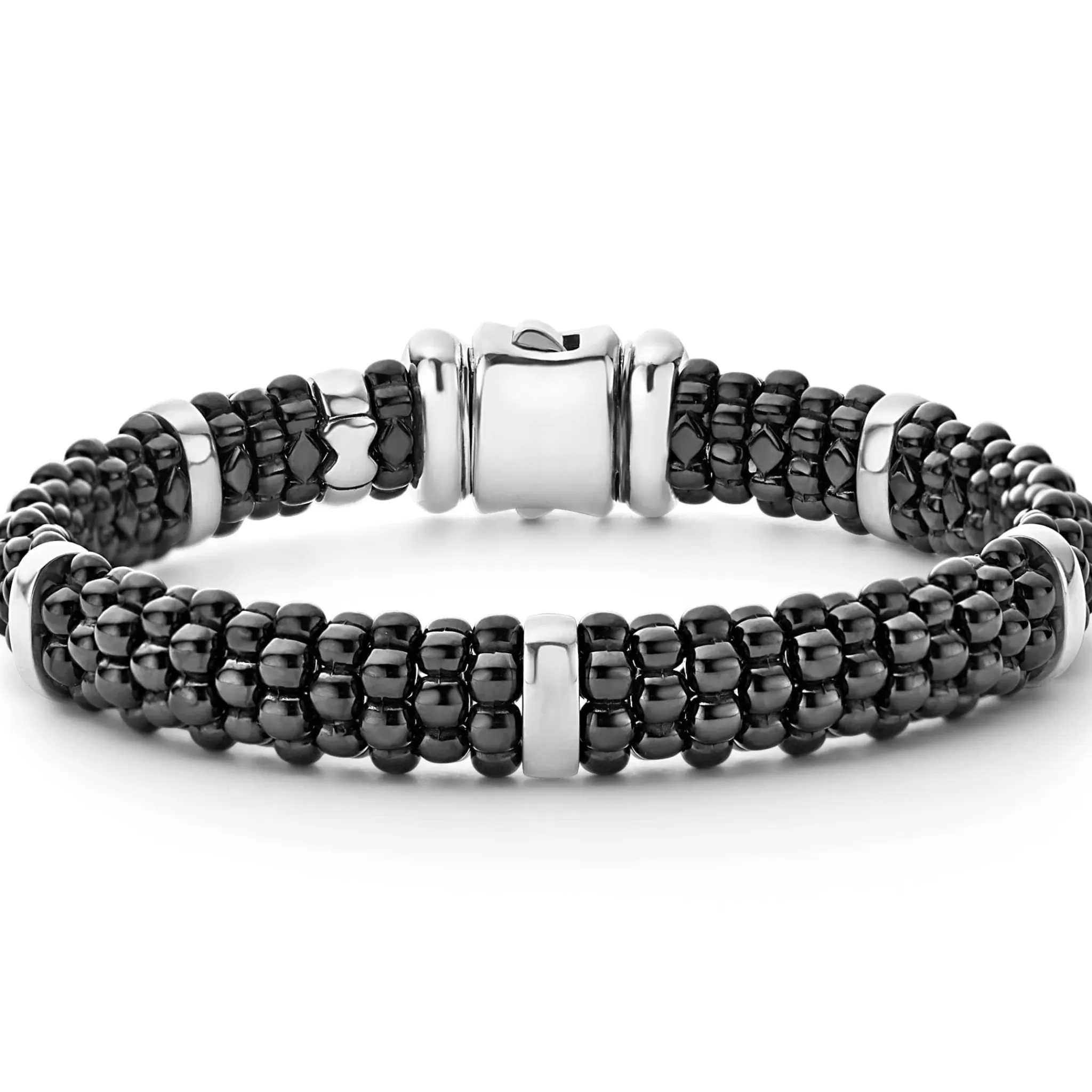 Flash Sale LAGOS Silver Station Ceramic Caviar Bracelet | 9Mm