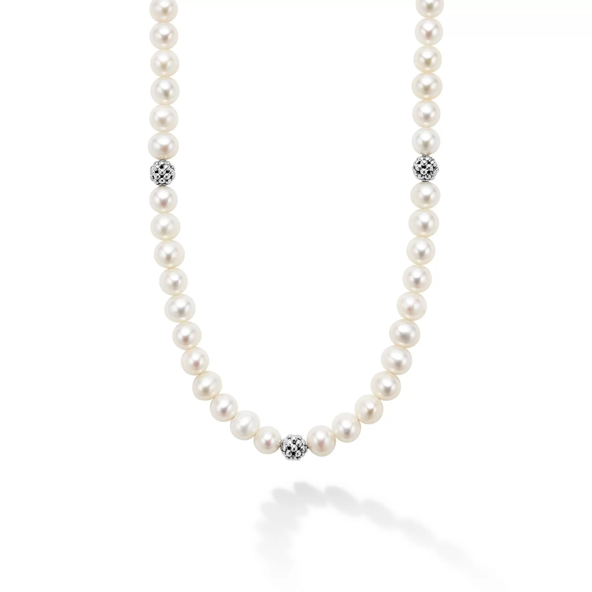 Cheap LAGOS Silver Station Pearl Necklace