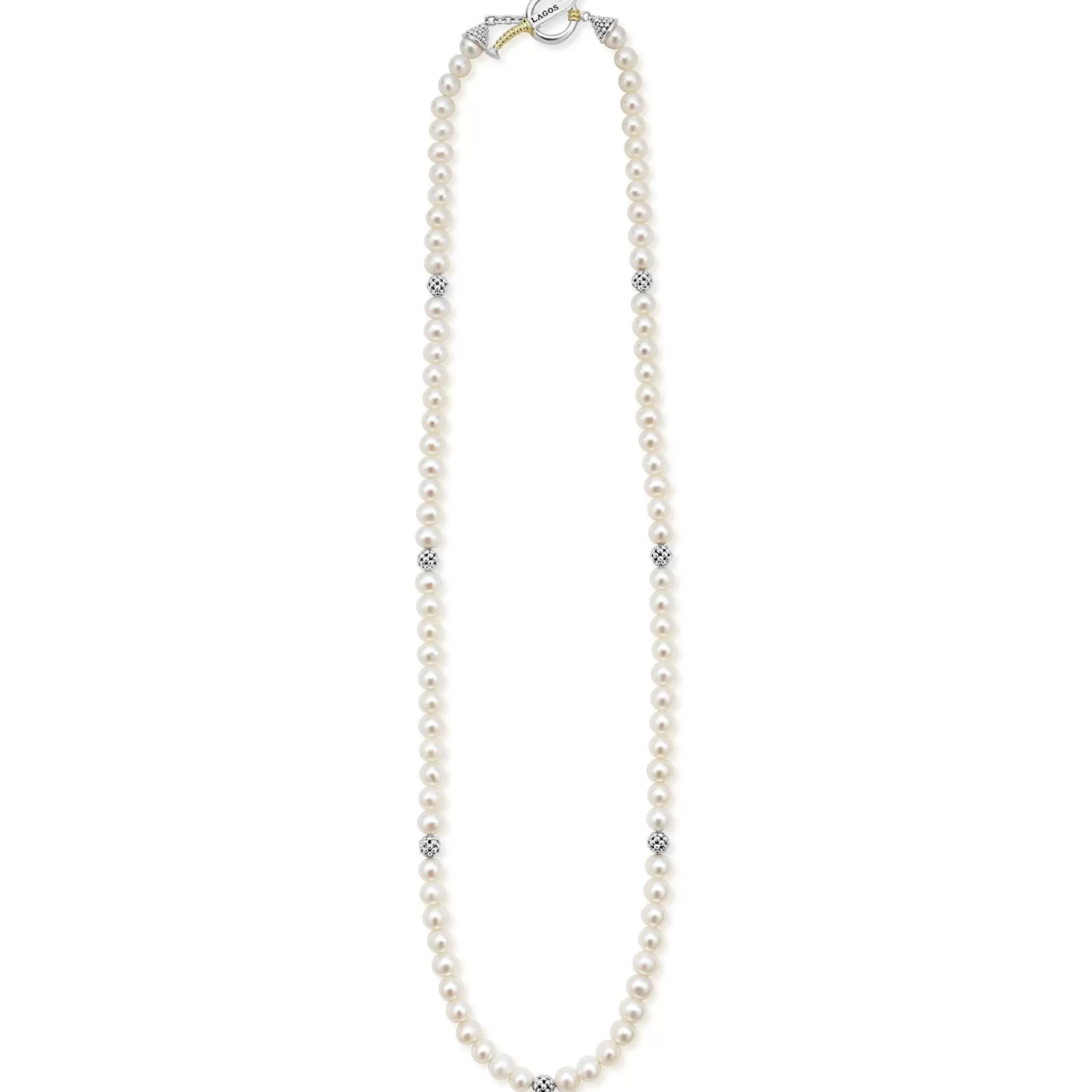 Cheap LAGOS Silver Station Pearl Necklace