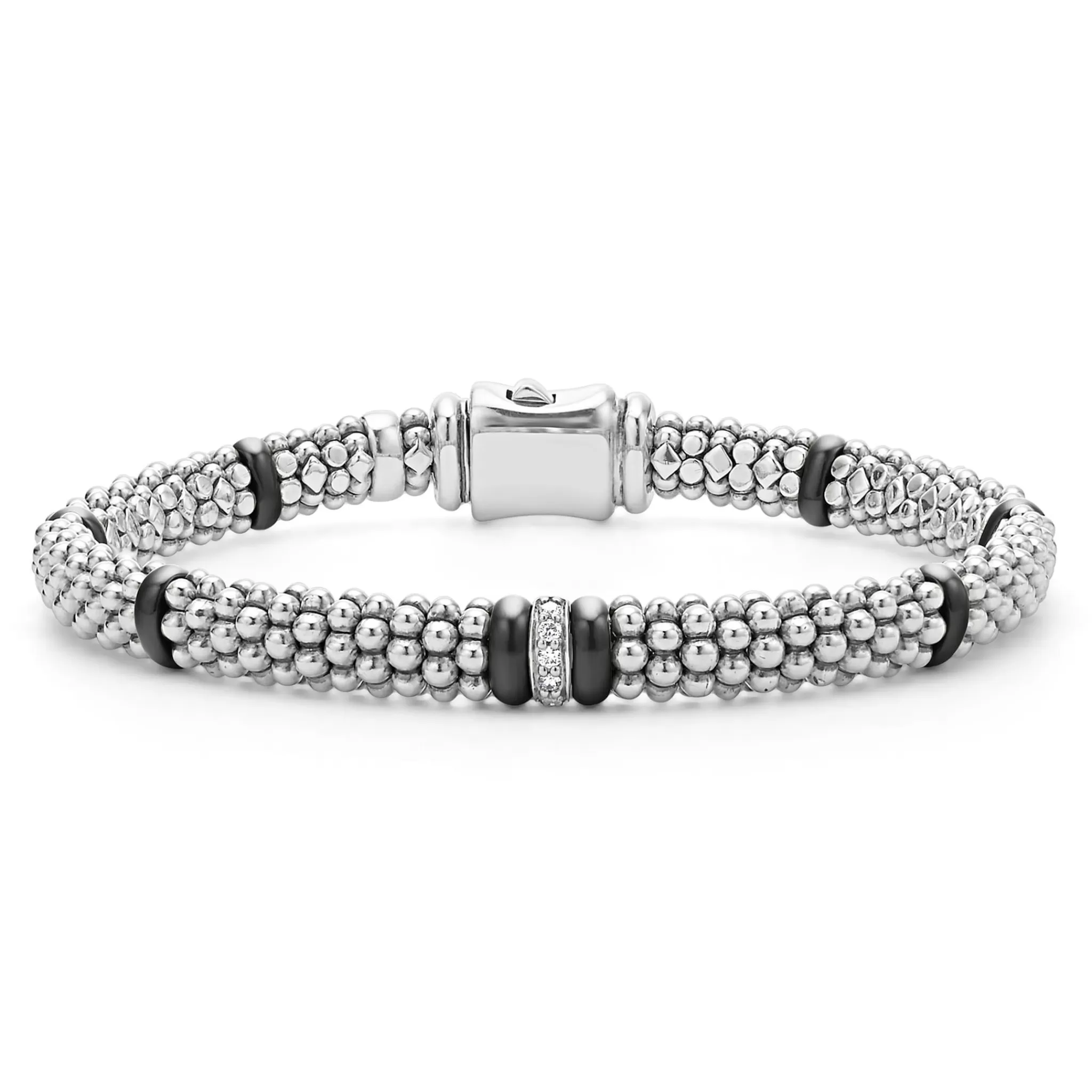 Best LAGOS Single Station Diamond Caviar Bracelet | 6Mm