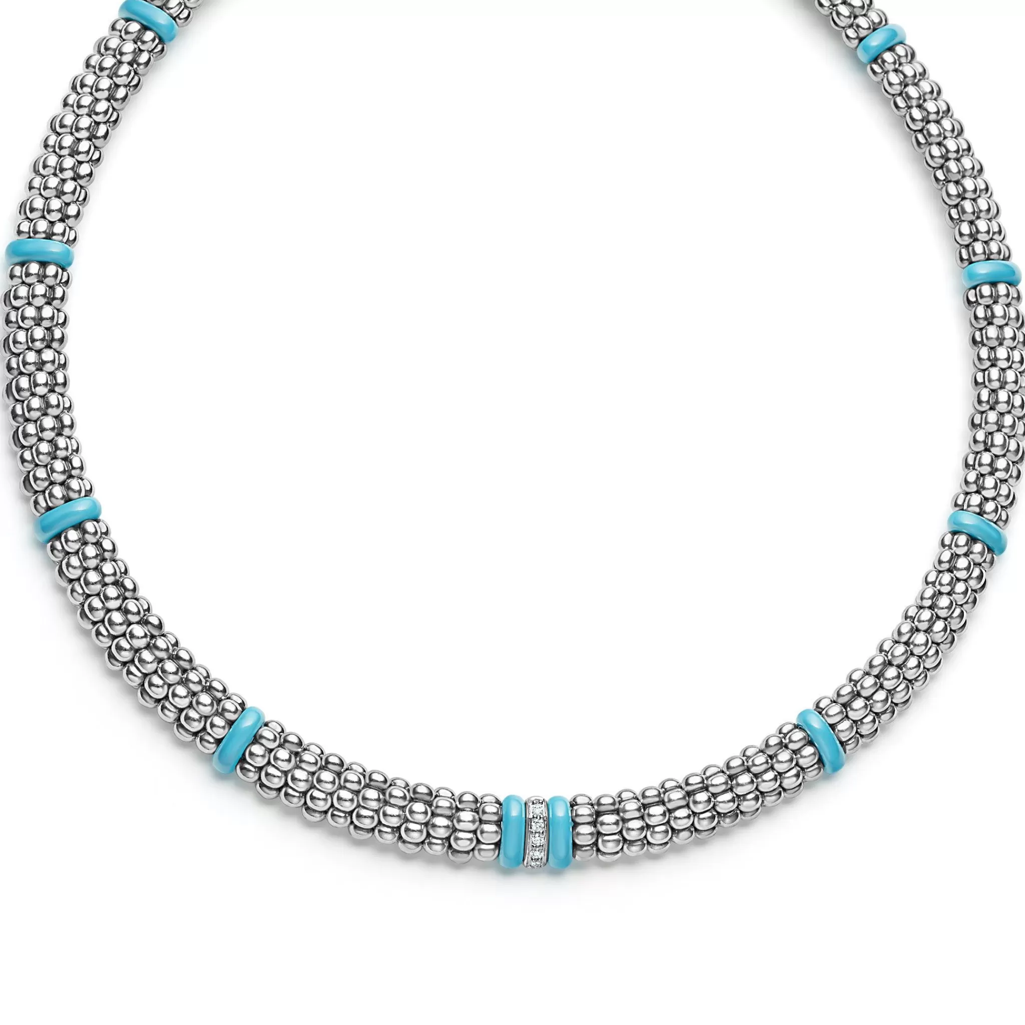 Cheap LAGOS Single Station Diamond Caviar Necklace