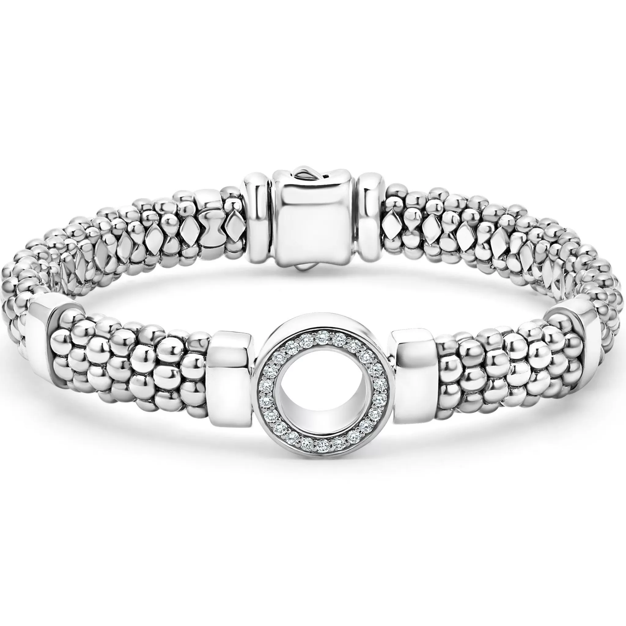 Fashion LAGOS Single Station Diamond Circle Caviar Bracelet | 9Mm