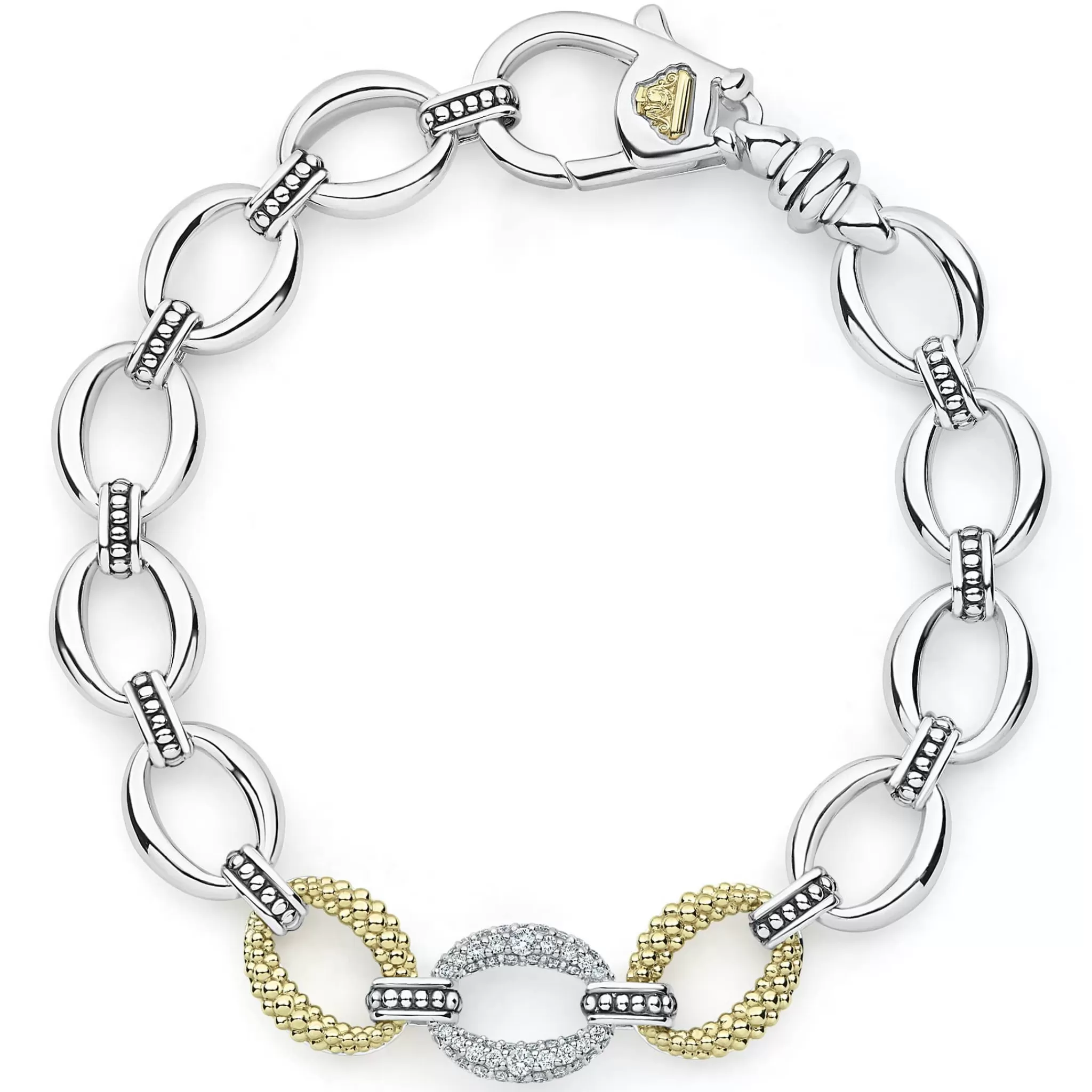 Online LAGOS Single Station Diamond Link Bracelet