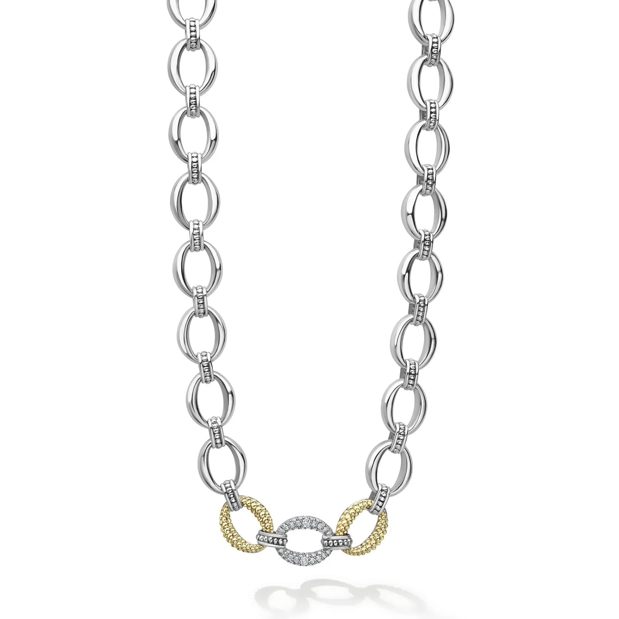 Cheap LAGOS Single Station Diamond Link Necklace