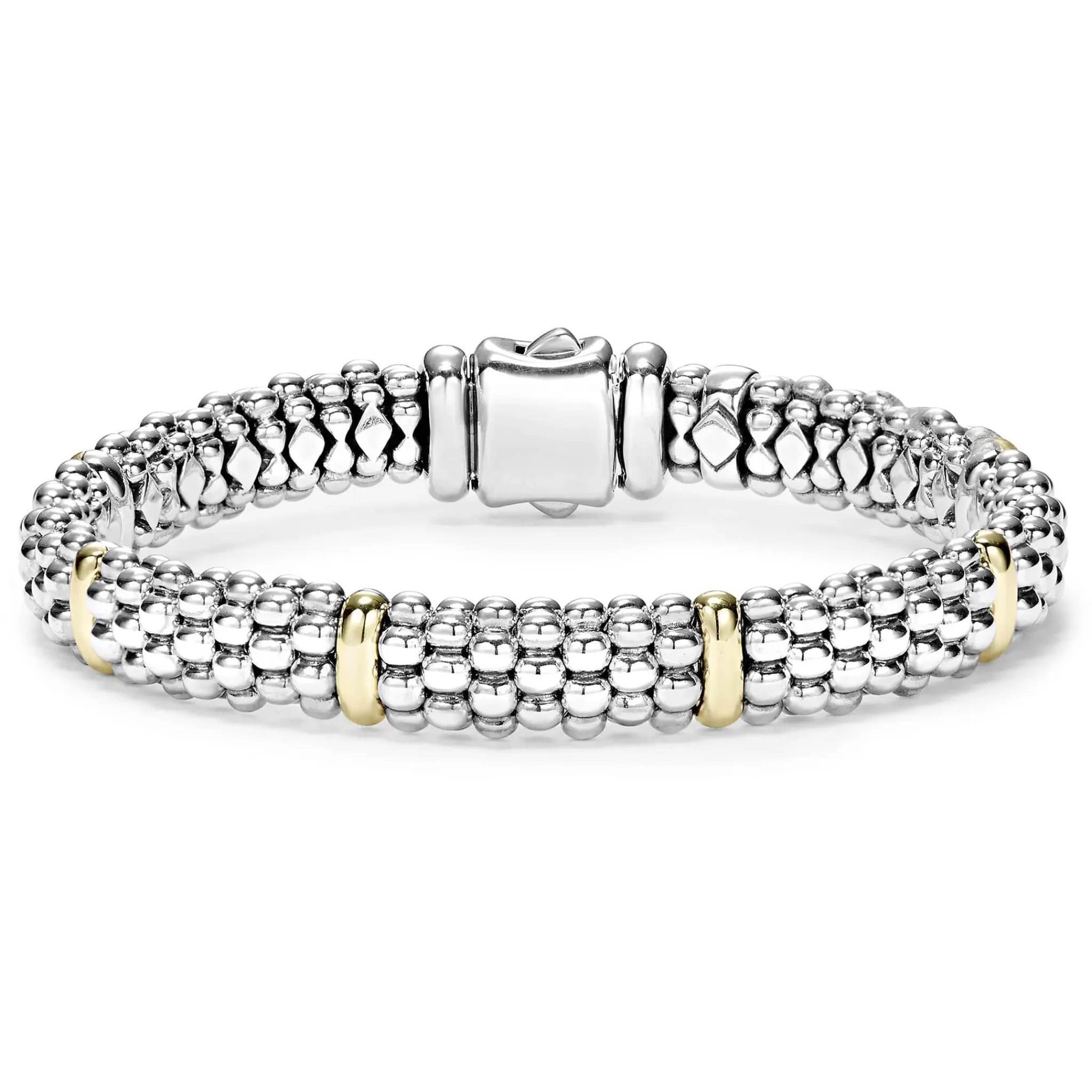 Best LAGOS Six Gold Station Caviar Bracelet | 9Mm