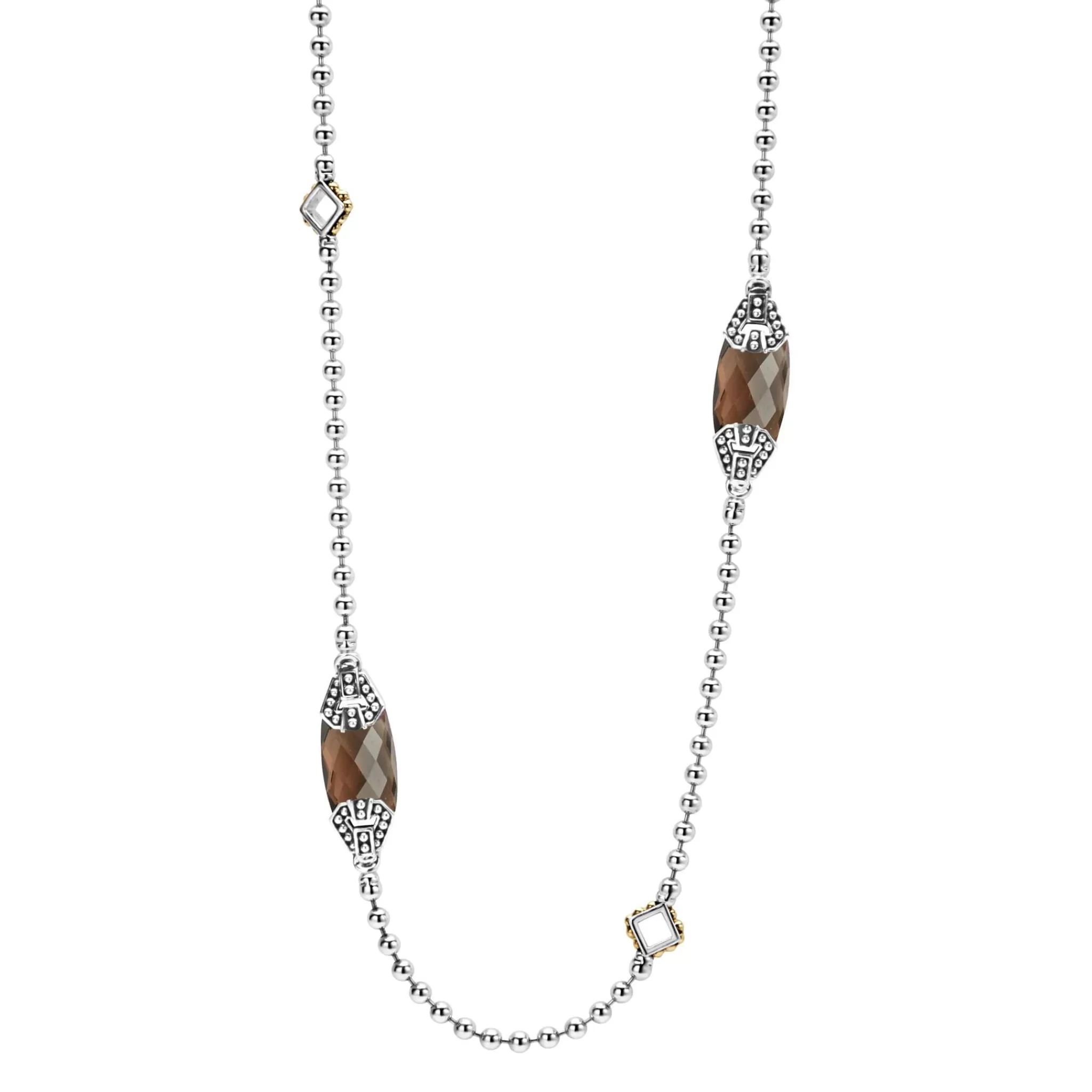 Clearance LAGOS Six Station Smokey Quartz Necklace