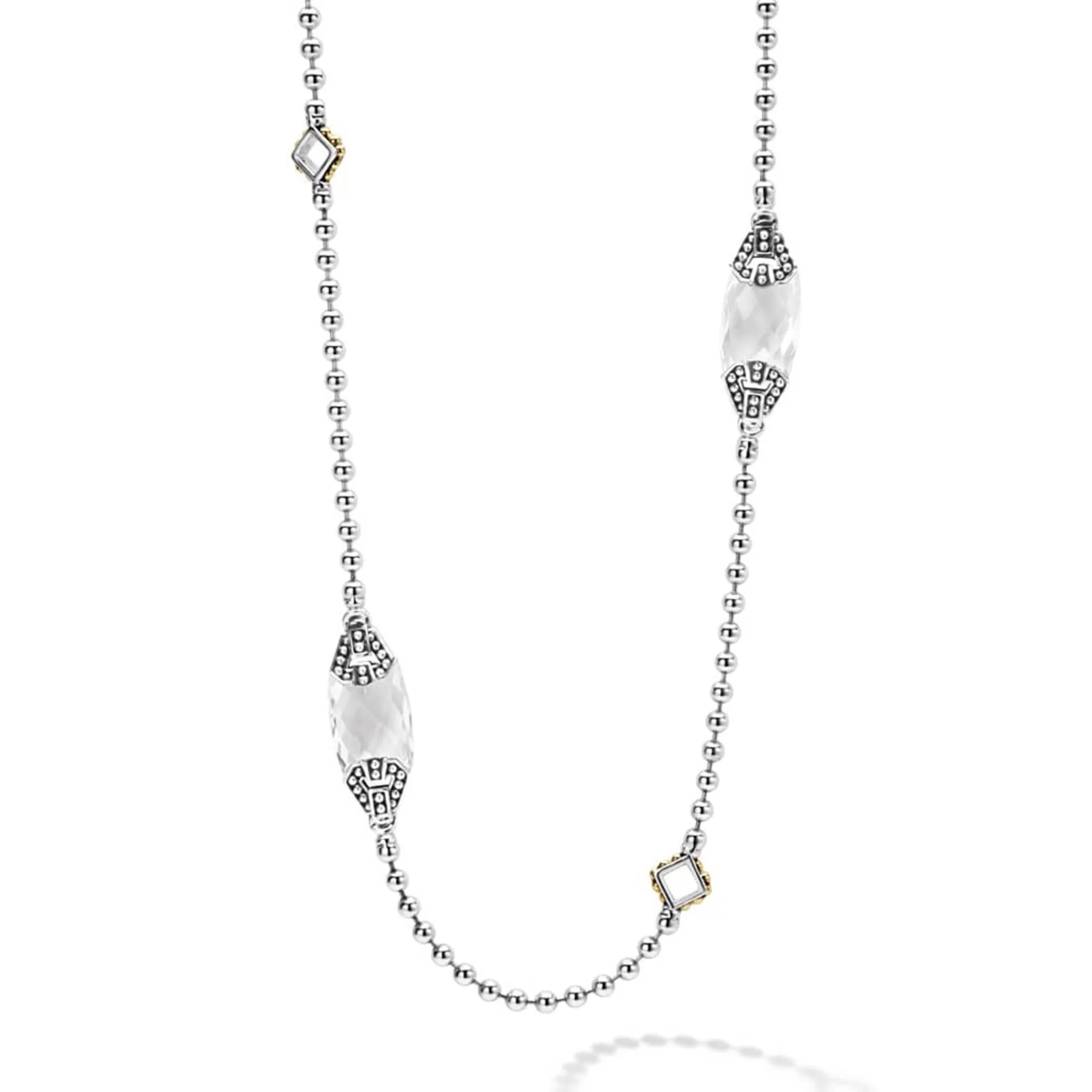 Flash Sale LAGOS Six Station White Topaz Necklace