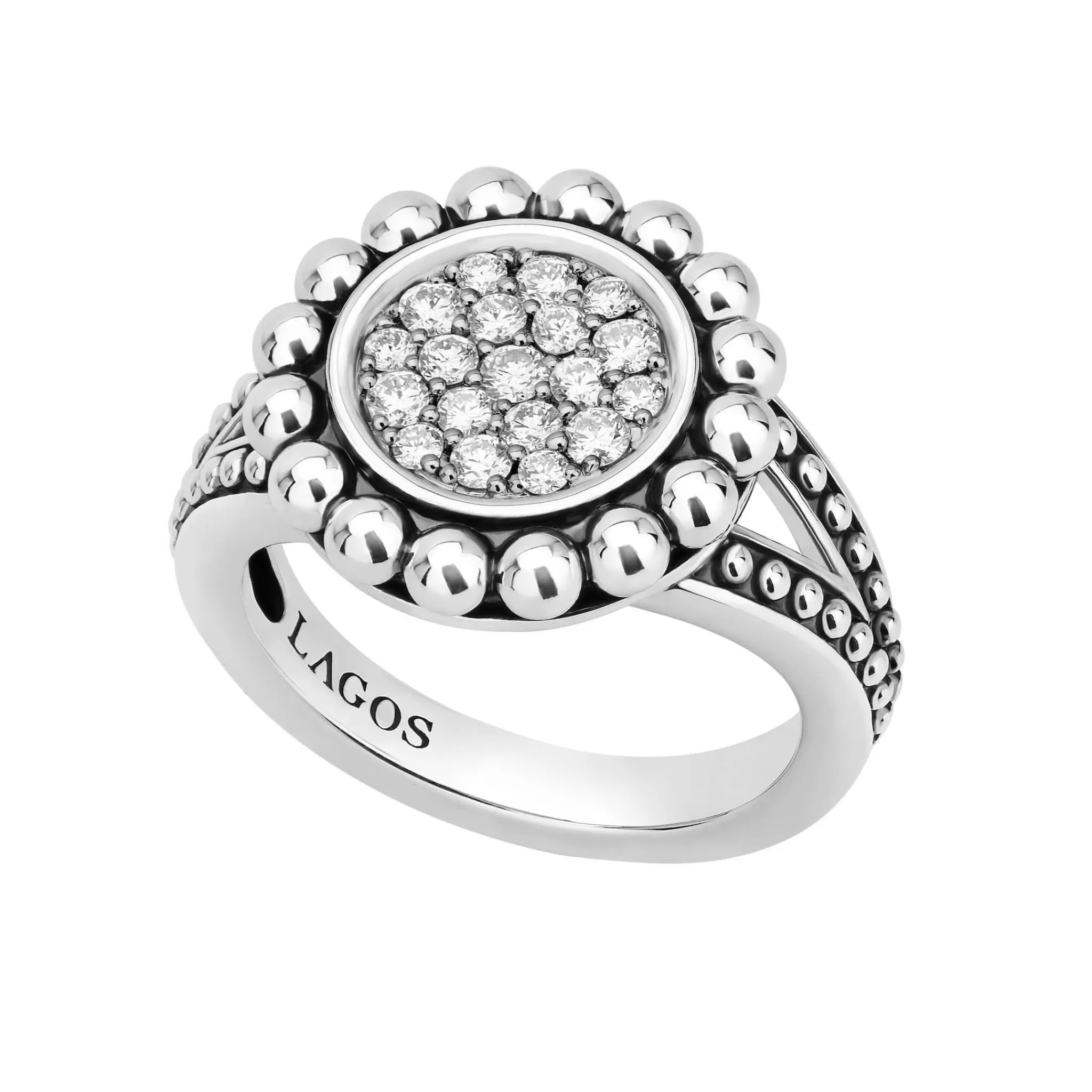 Best Sale LAGOS Small Caviar Circle Diamond Ring