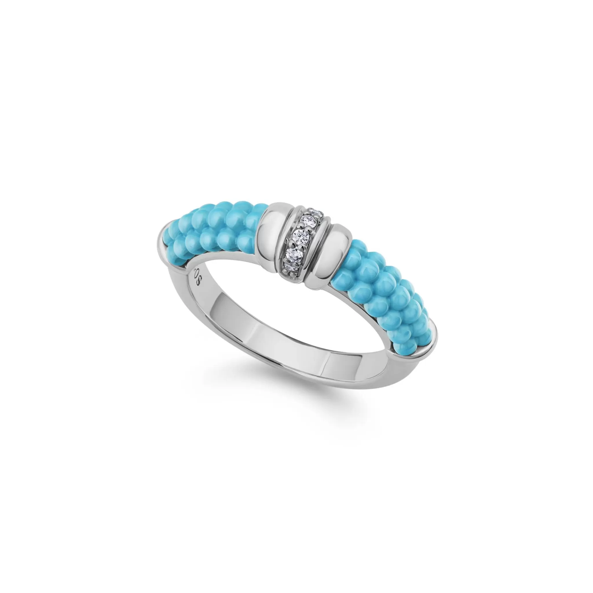 Cheap LAGOS Small Ceramic Diamond Stacking Ring