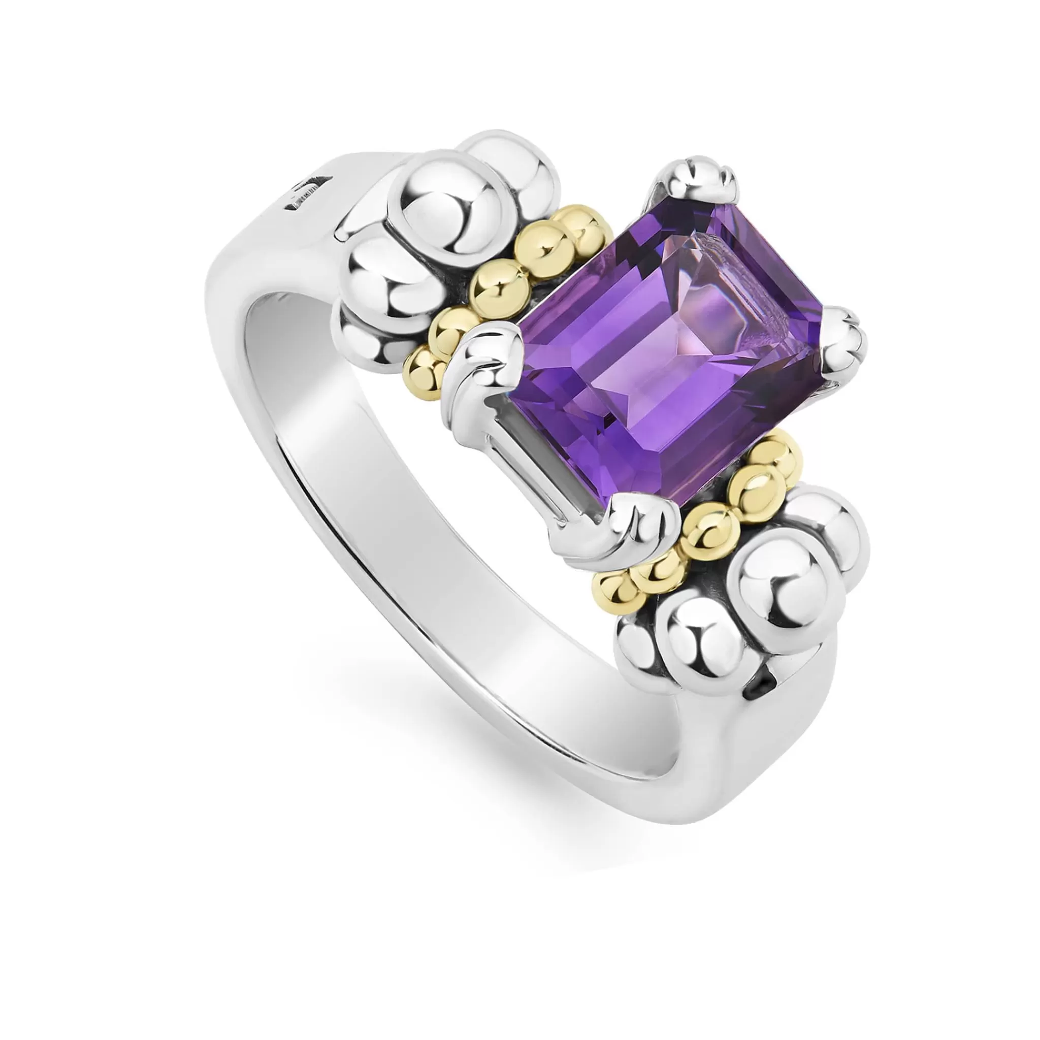 New LAGOS Small Emerald-Cut Amethyst Ring