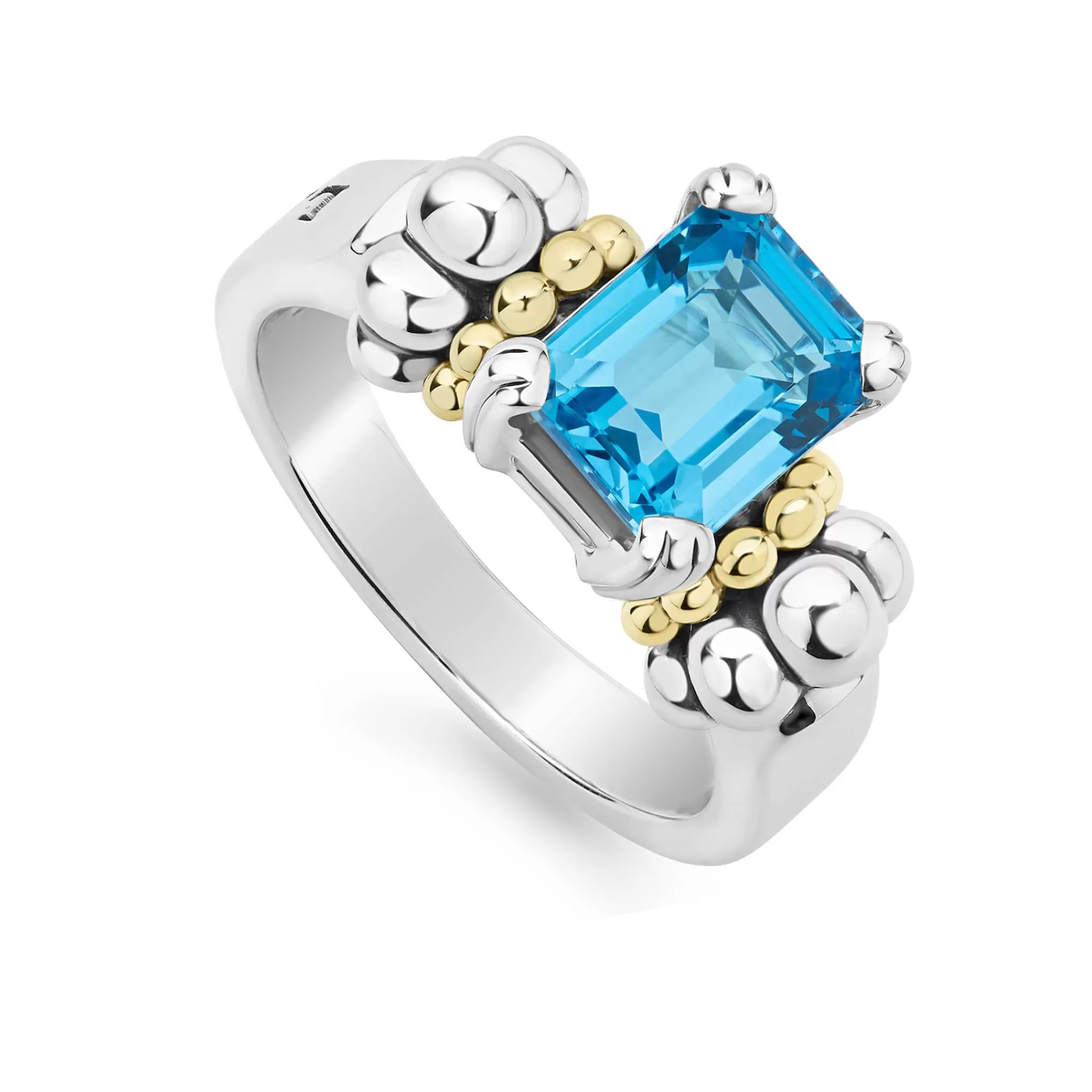 Online LAGOS Small Emerald-Cut Swiss Blue Topaz Ring