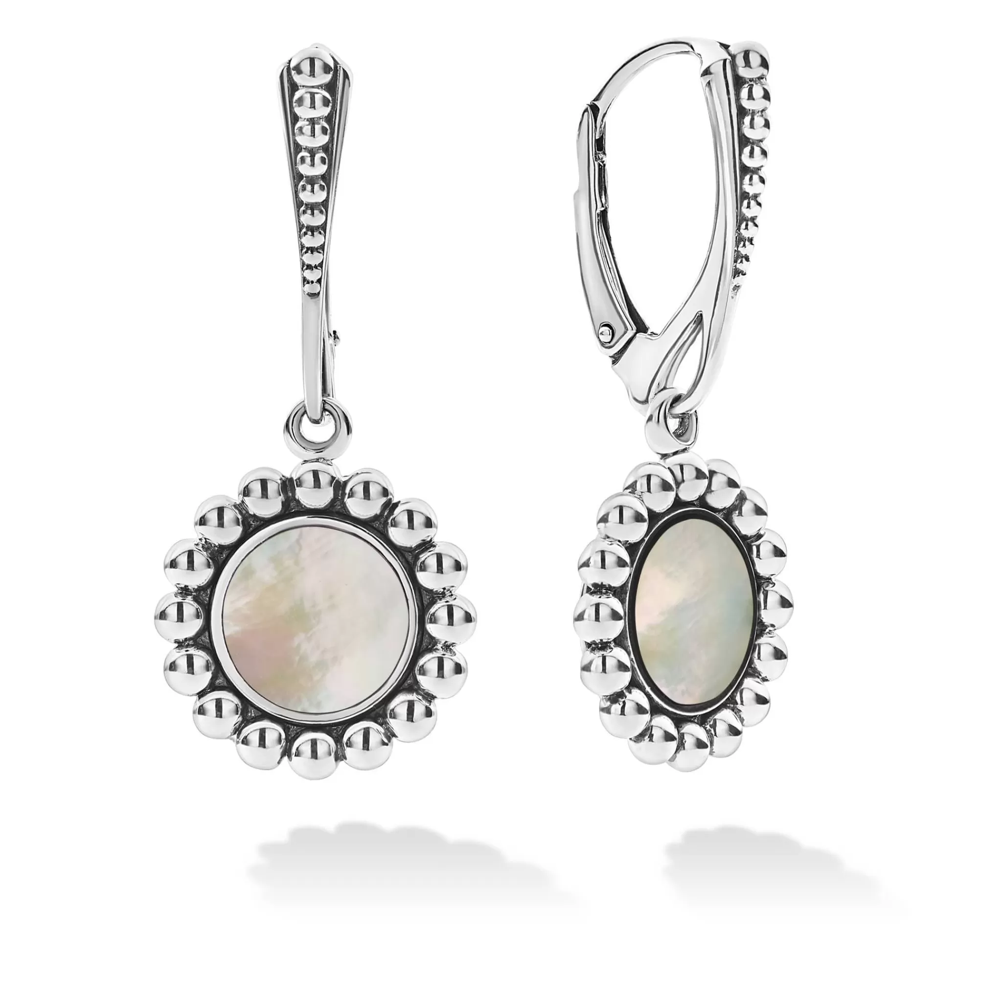 Shop LAGOS Small Mother Of Pearl Circle Drop Earrings