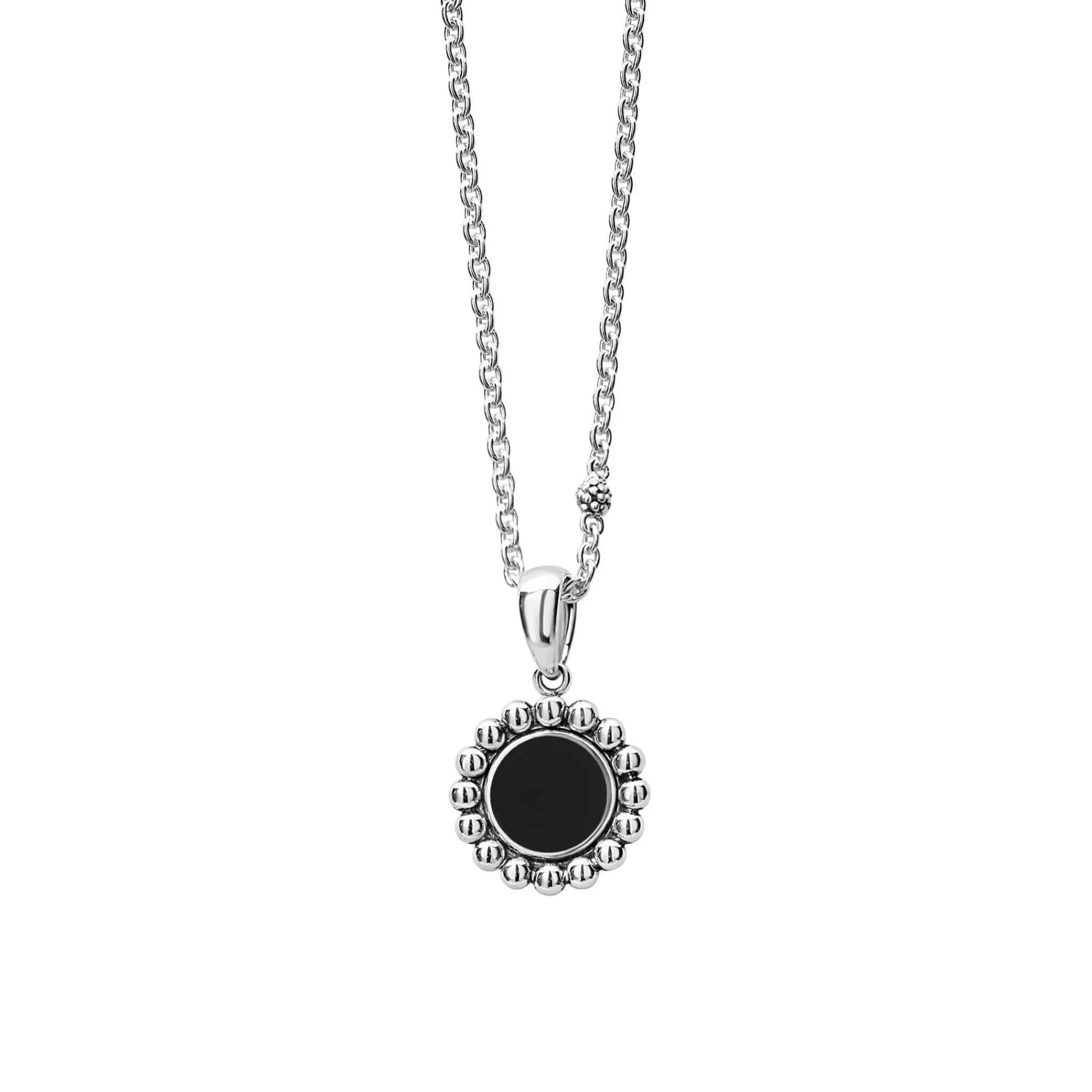 Shop LAGOS Small Onyx Circle Pendant Necklace