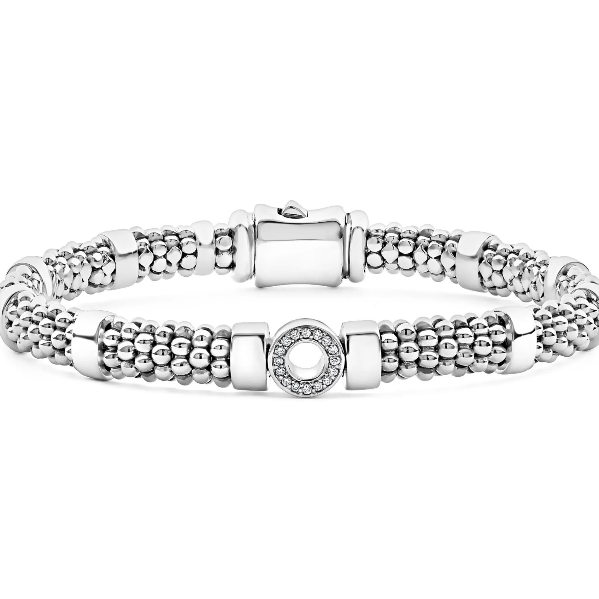 Sale LAGOS Small Single Station Diamond Circle Caviar Bracelet | 6Mm